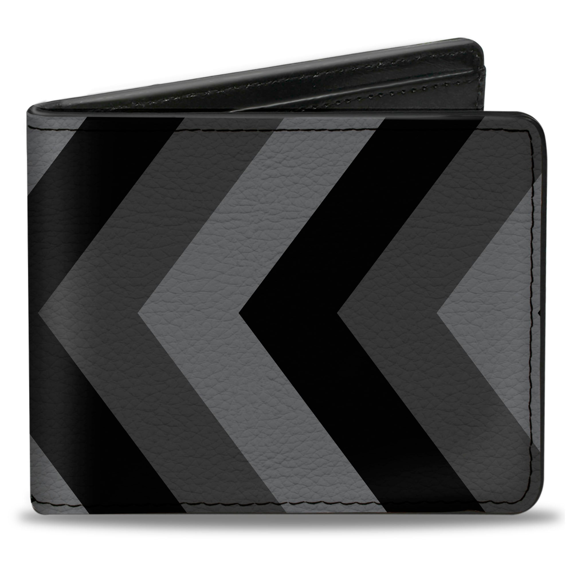Bi-Fold Wallet - Chevron Gray Black Charcoal Bi-Fold Wallets Buckle-Down