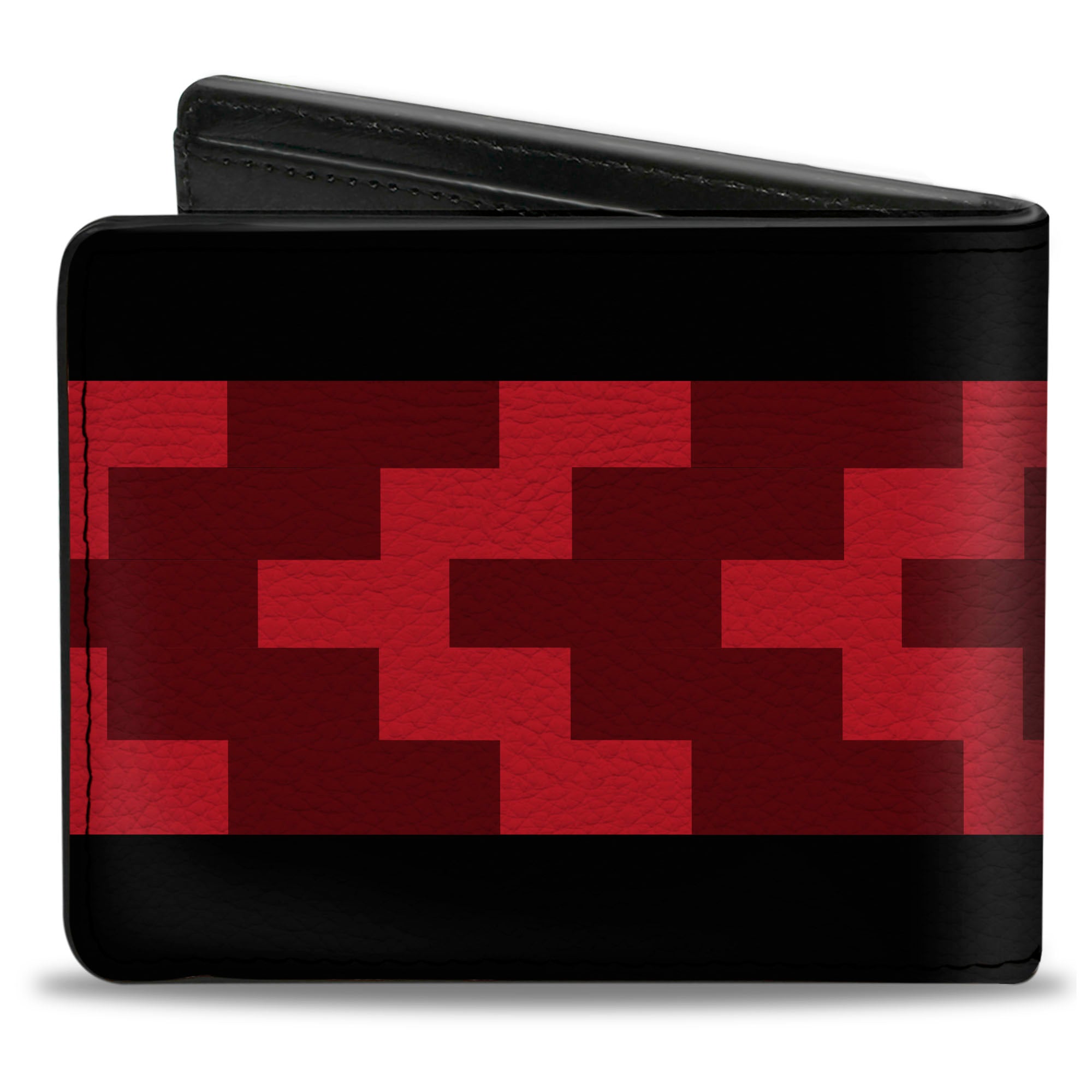 Bi-Fold Wallet - Chevron 8-Bit Black Reds Bi-Fold Wallets Buckle-Down
