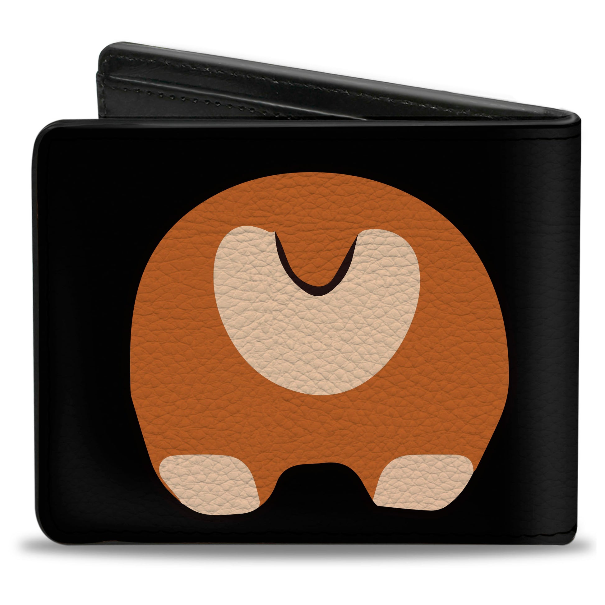 Bi-Fold Wallet - Corgi Face Rump Black Bi-Fold Wallets Buckle-Down
