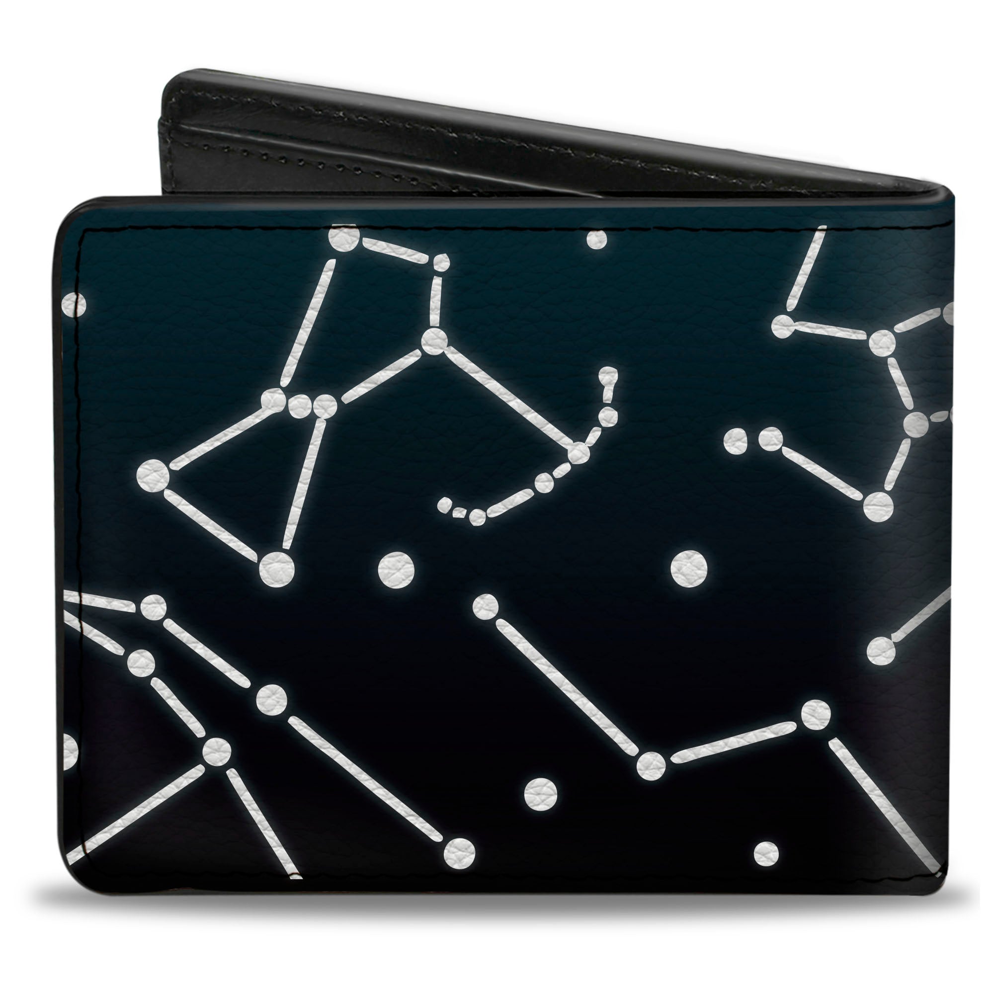 Bi-Fold Wallet - Constellations Scattered Midnight Blue White Bi-Fold Wallets Buckle-Down