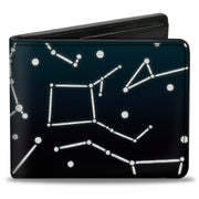 Bi-Fold Wallet - Constellations Scattered Midnight Blue White Bi-Fold Wallets Buckle-Down