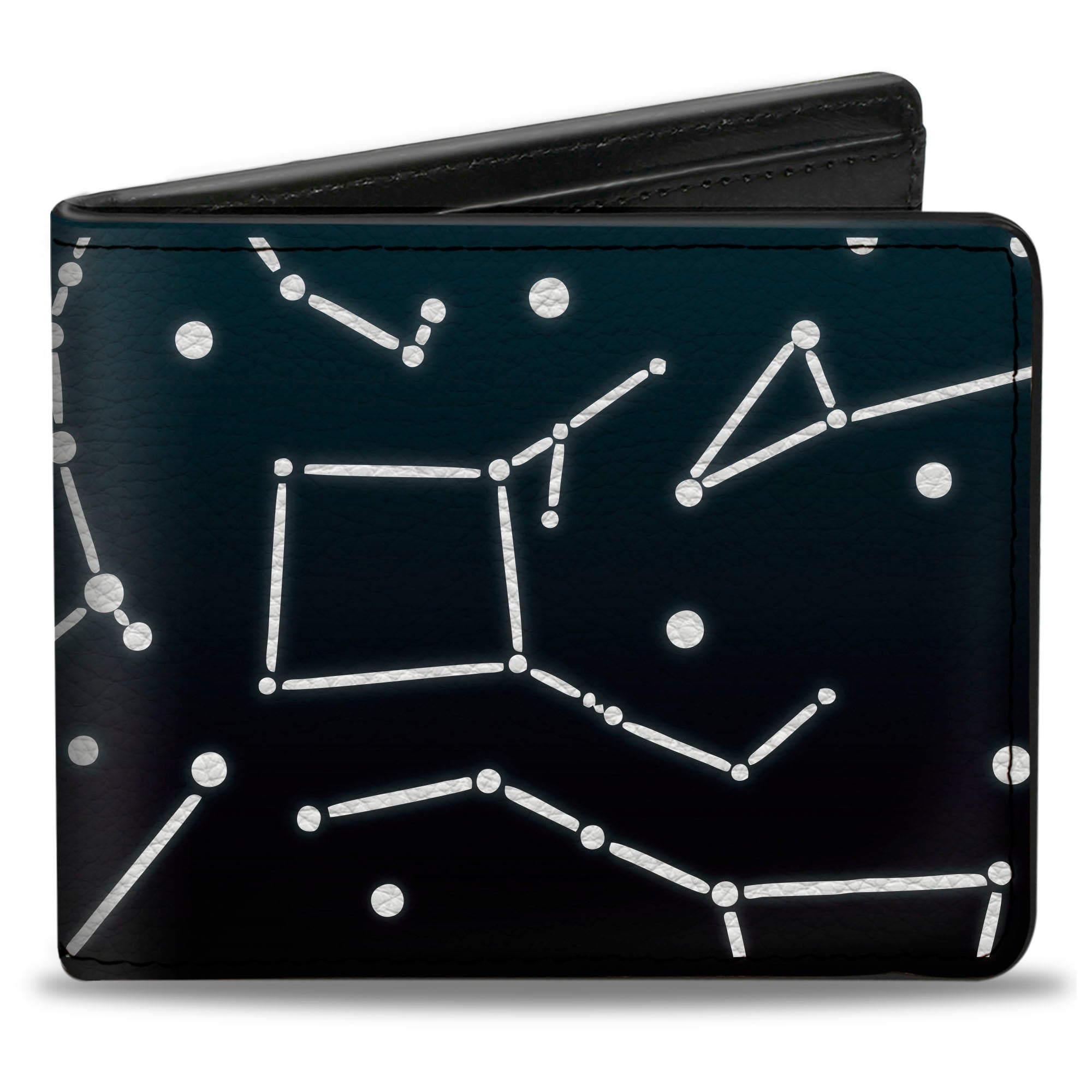 Bi-Fold Wallet - Constellations Scattered Midnight Blue White Bi-Fold Wallets Buckle-Down