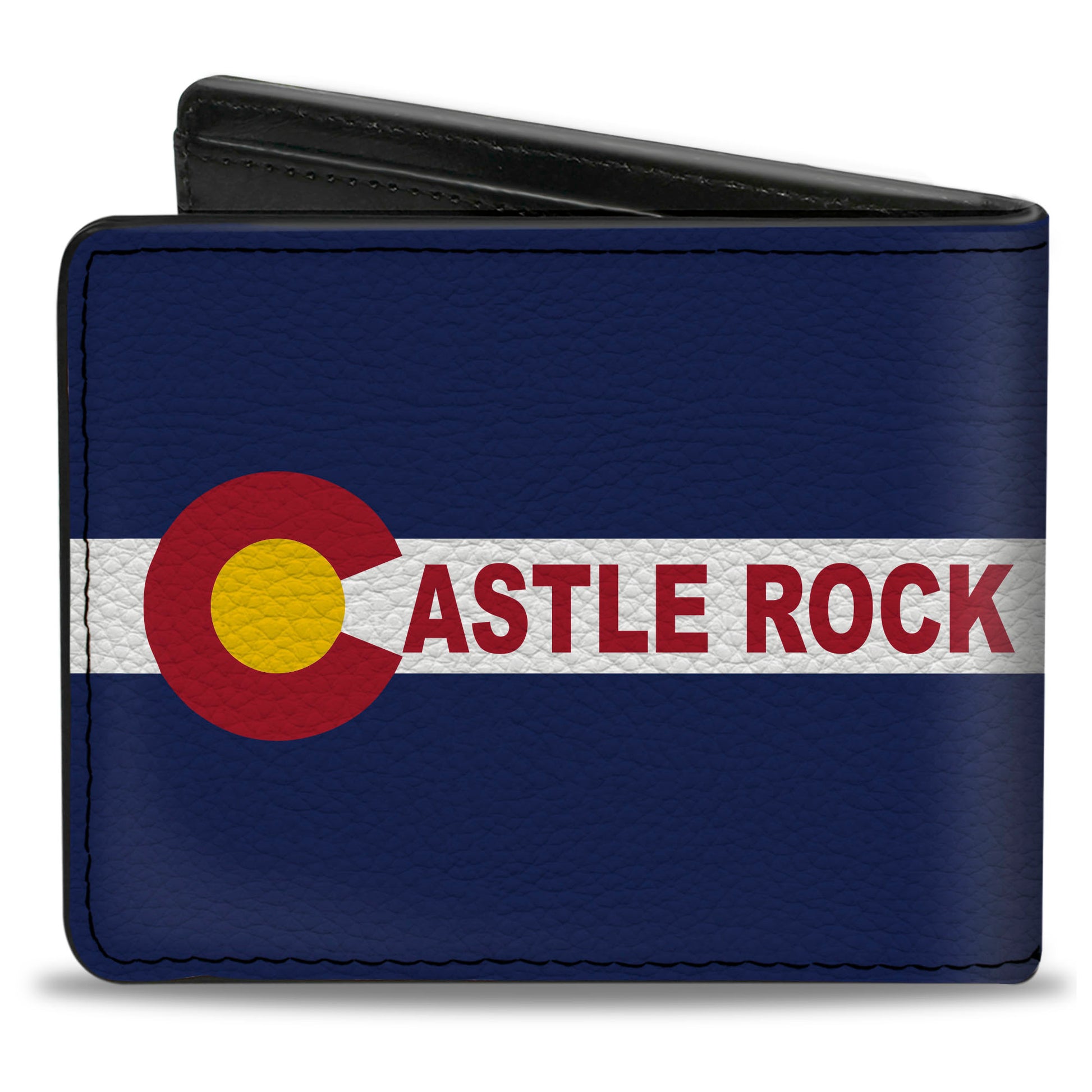 Bi-Fold Wallet - Colorado CASTLE ROCK Flag Blue White Red Yellows Bi-Fold Wallets Buckle-Down