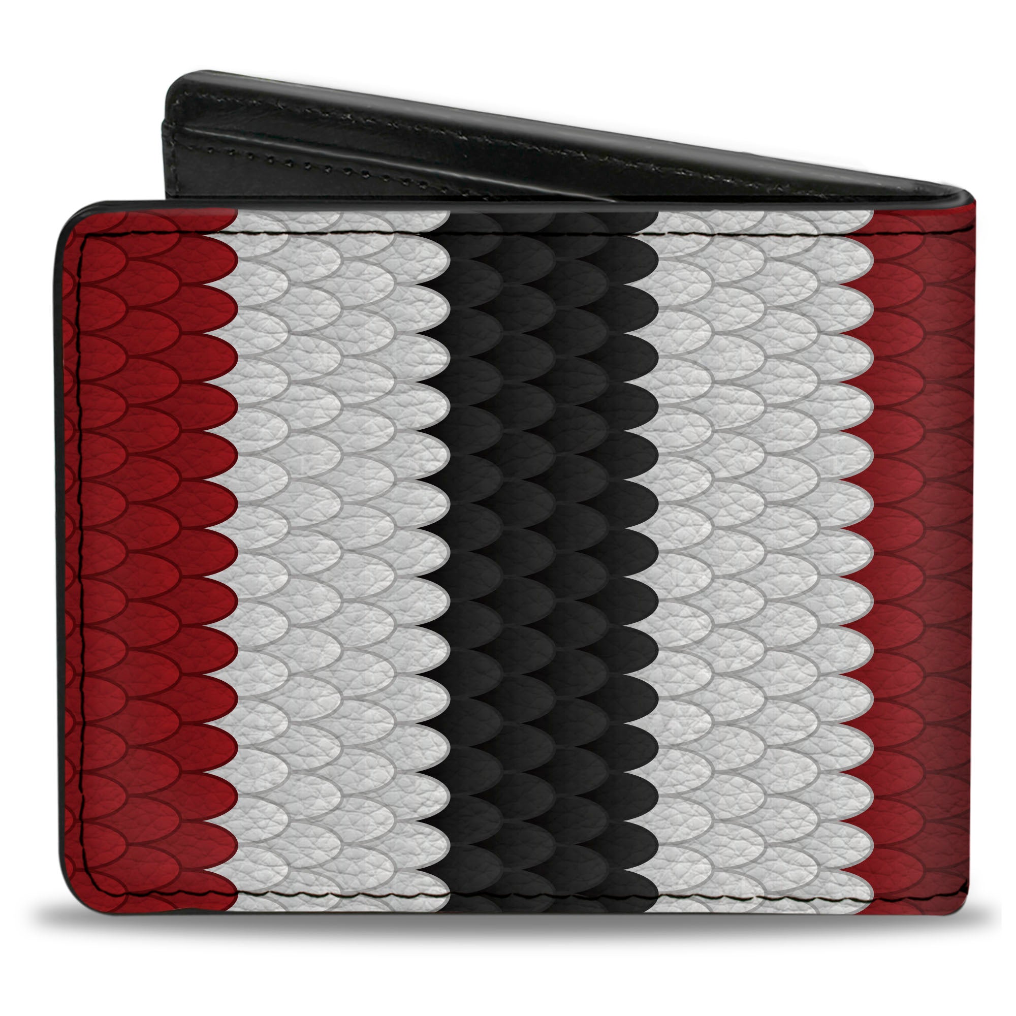 Bi-Fold Wallet - Coral Snake Stripe Red White Black Bi-Fold Wallets Buckle-Down