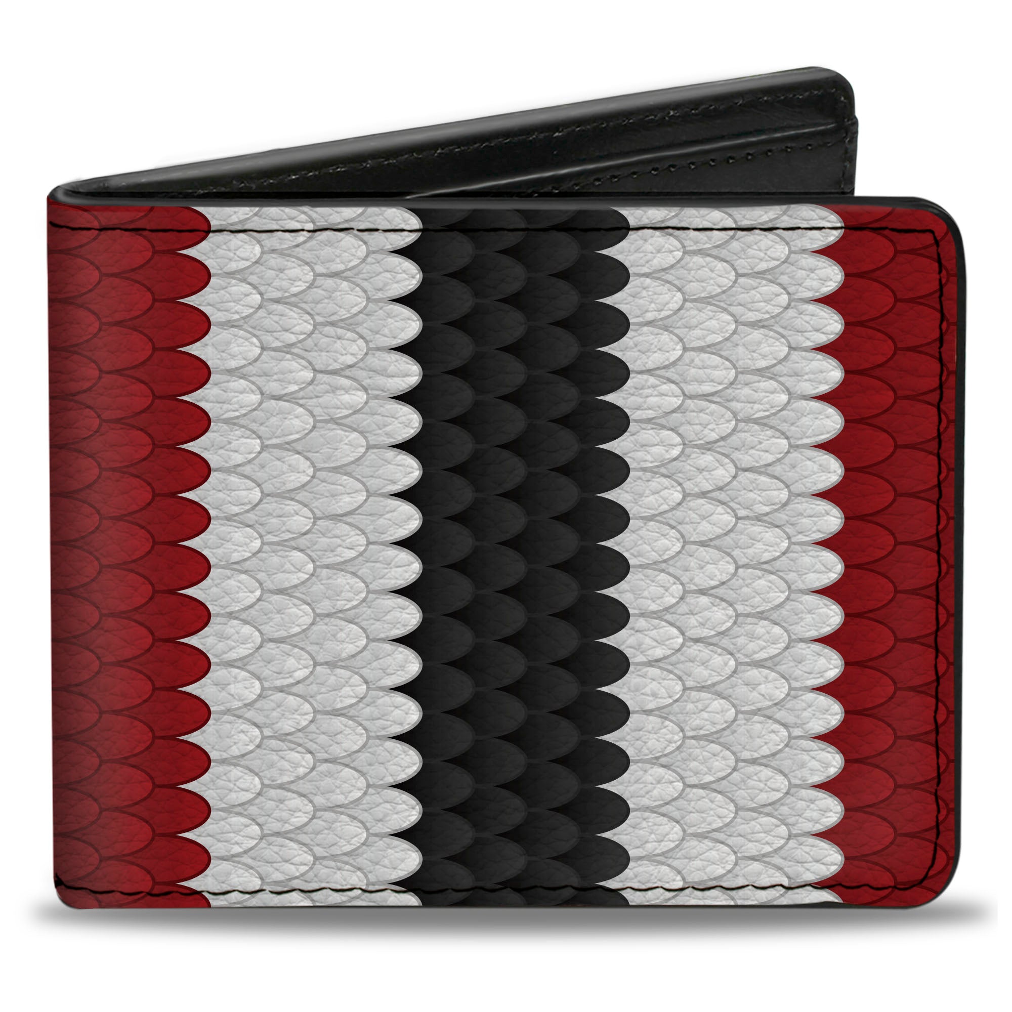 Bi-Fold Wallet - Coral Snake Stripe Red White Black Bi-Fold Wallets Buckle-Down