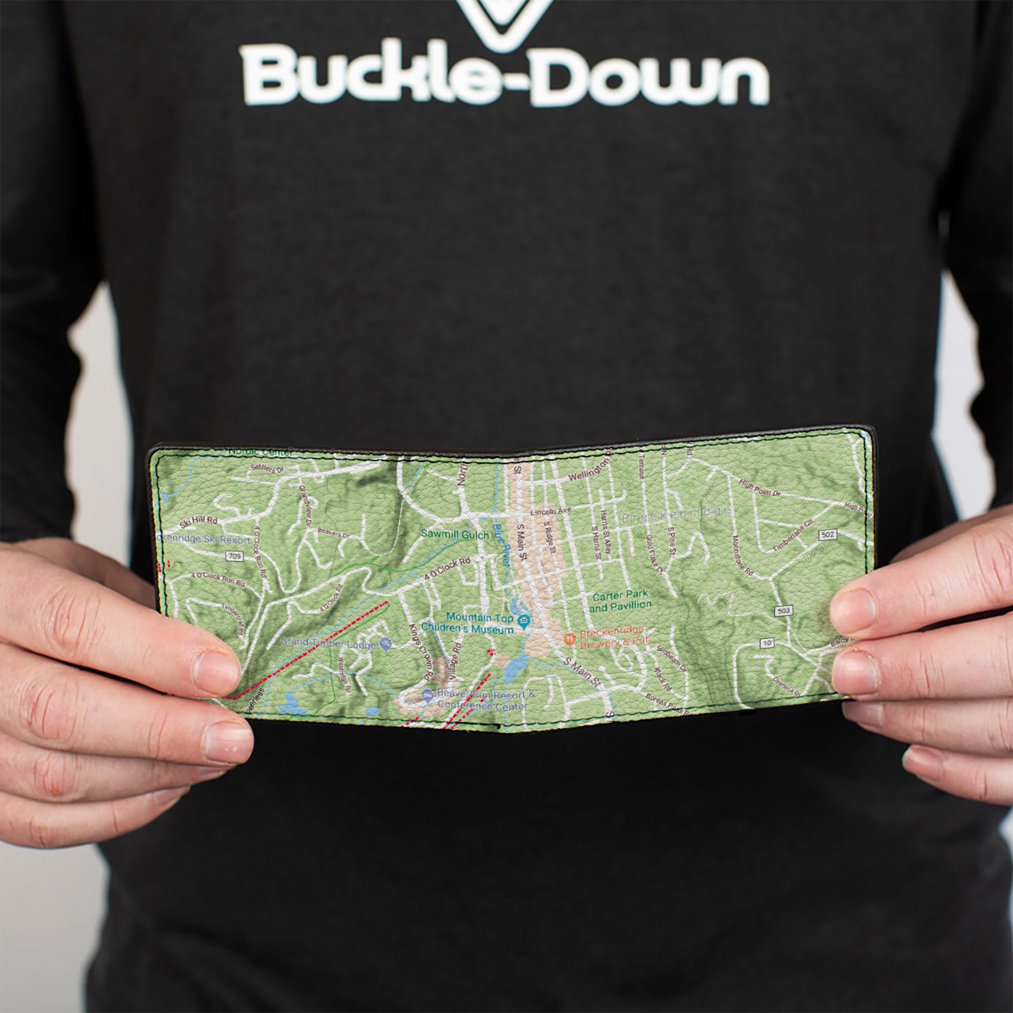 Bi-Fold Wallet - Colorado Breckenridge Street Map Bi-Fold Wallets Buckle-Down