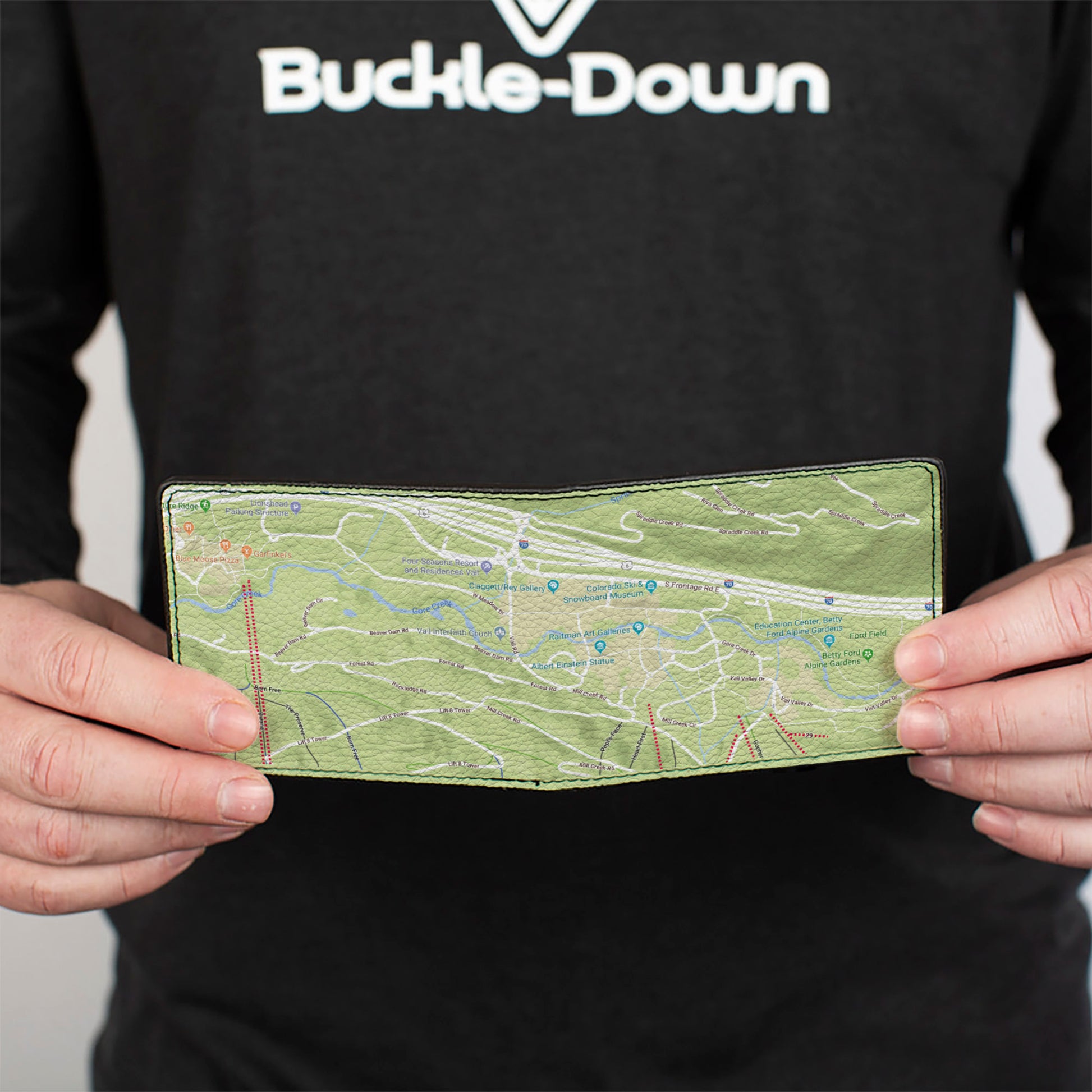 Bi-Fold Wallet - Colorado Vail Mountain Street Map Bi-Fold Wallets Buckle-Down