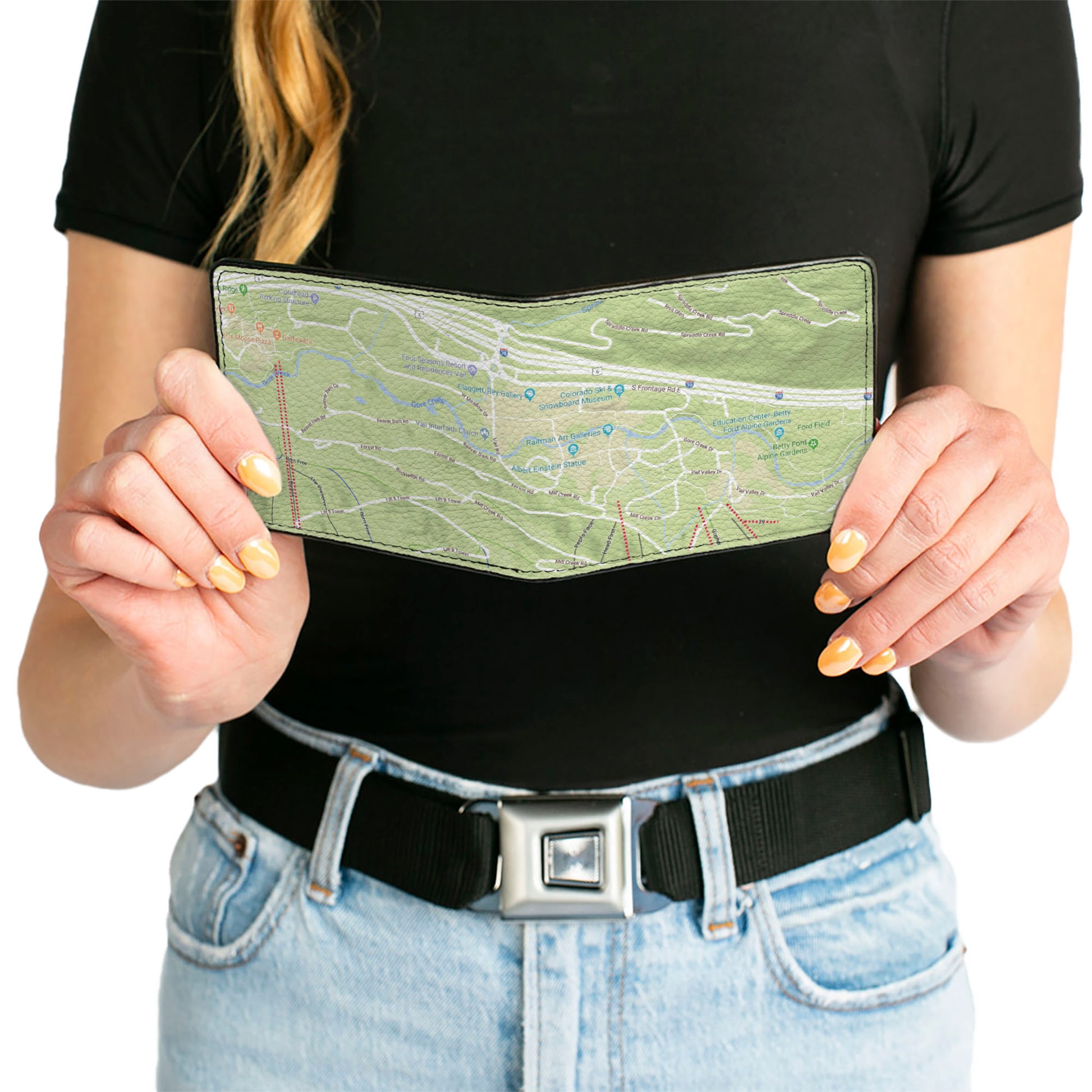 Bi-Fold Wallet - Colorado Vail Mountain Street Map Bi-Fold Wallets Buckle-Down