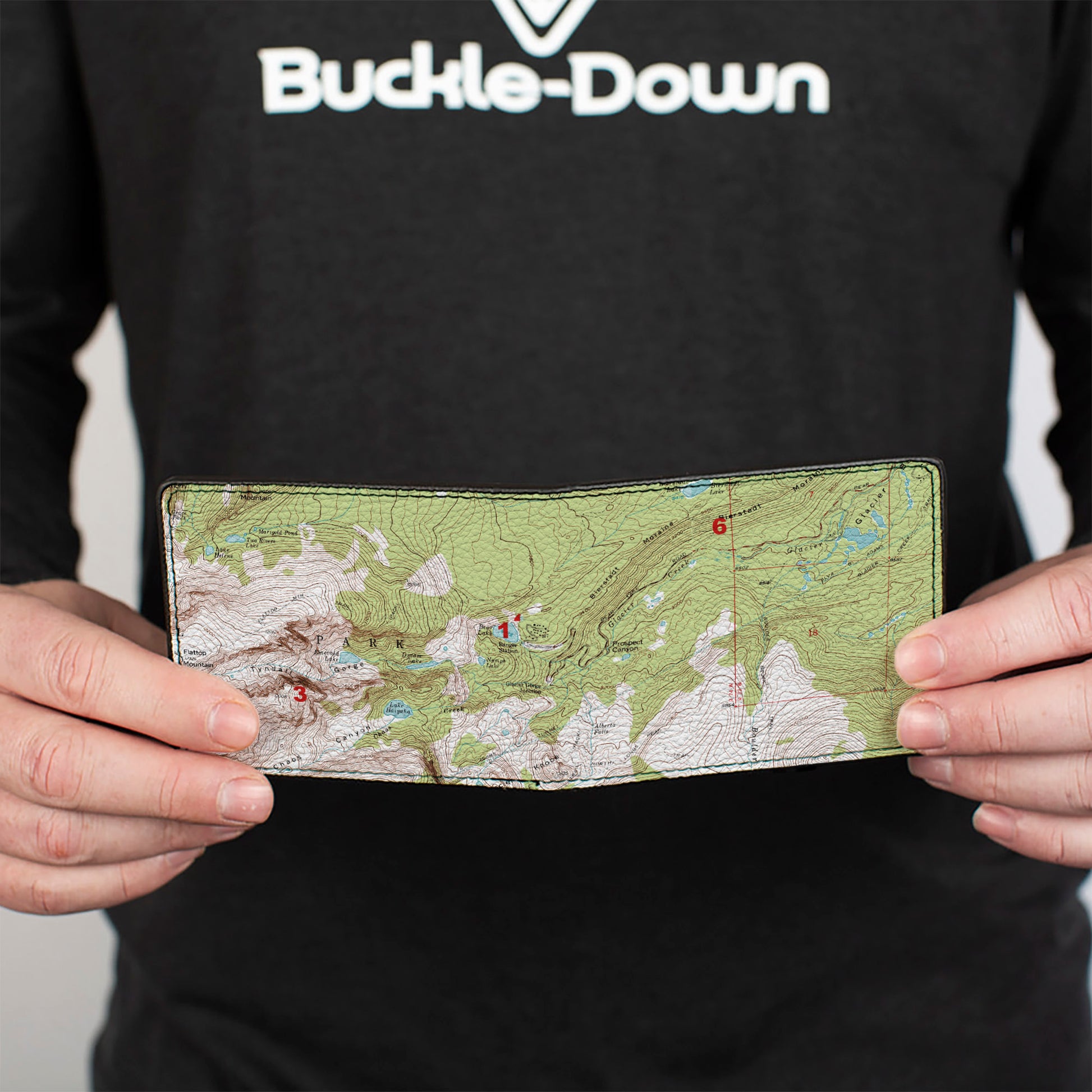 Bi-Fold Wallet - Colorado Aspen Topographic Map Bi-Fold Wallets Buckle-Down