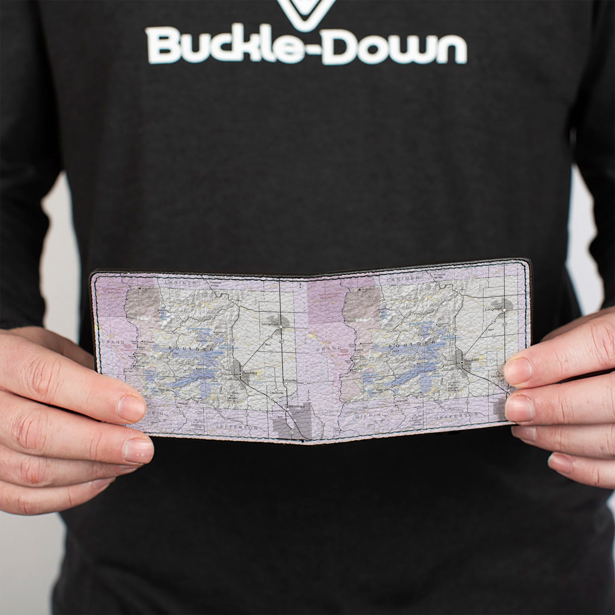 Bi-Fold Wallet - Colorado Boulder City Map Bi-Fold Wallets Buckle-Down