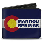 Bi-Fold Wallet - Colorado MANITOU SPRINGS Flag Blue White Red Yellow Bi-Fold Wallets Buckle-Down