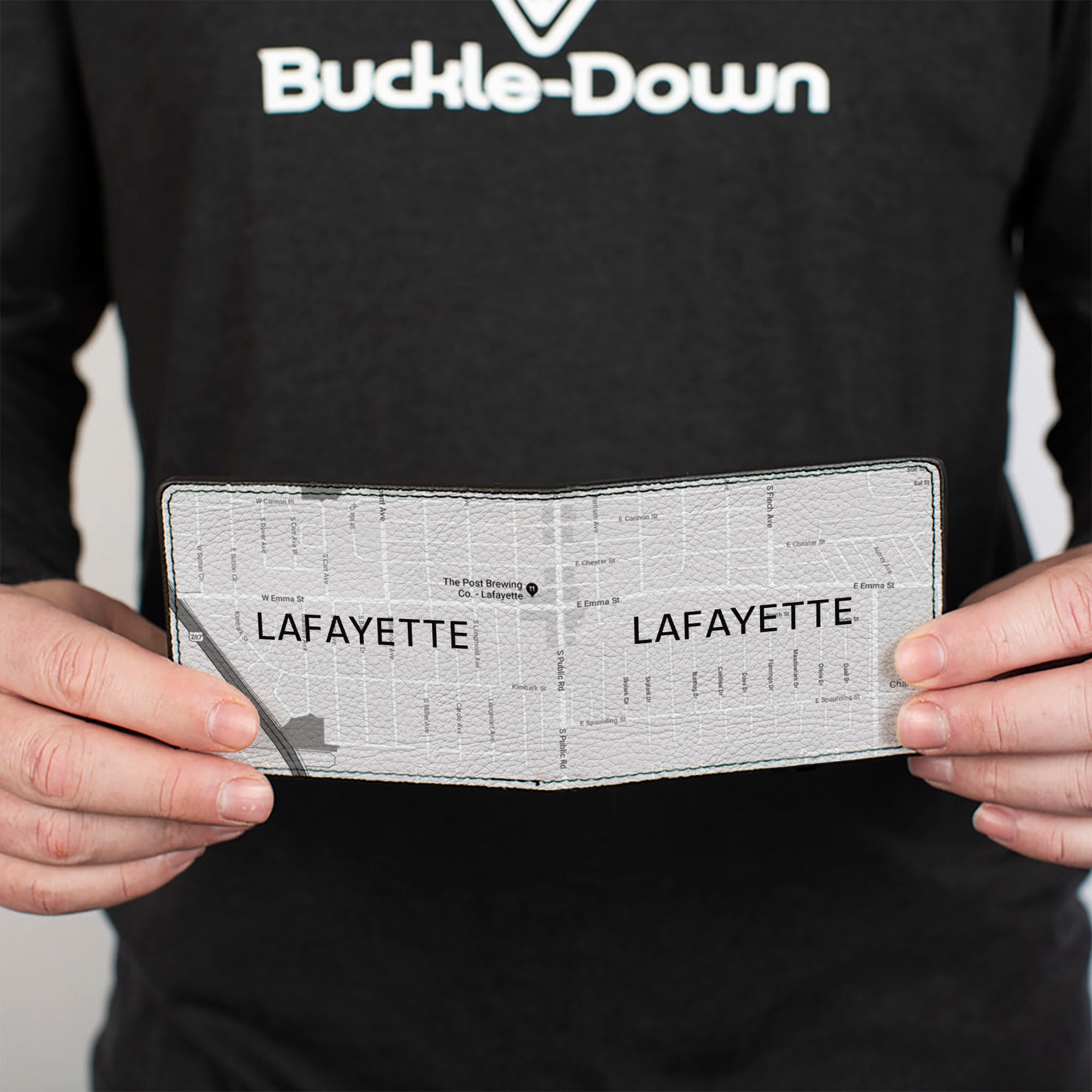 Bi-Fold Wallet - Colorado Lafayette Street Map Bi-Fold Wallets Buckle-Down