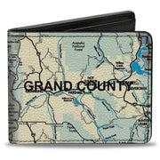 Bi-Fold Wallet - Colorado Grand County Citites Map Bi-Fold Wallets Buckle-Down
