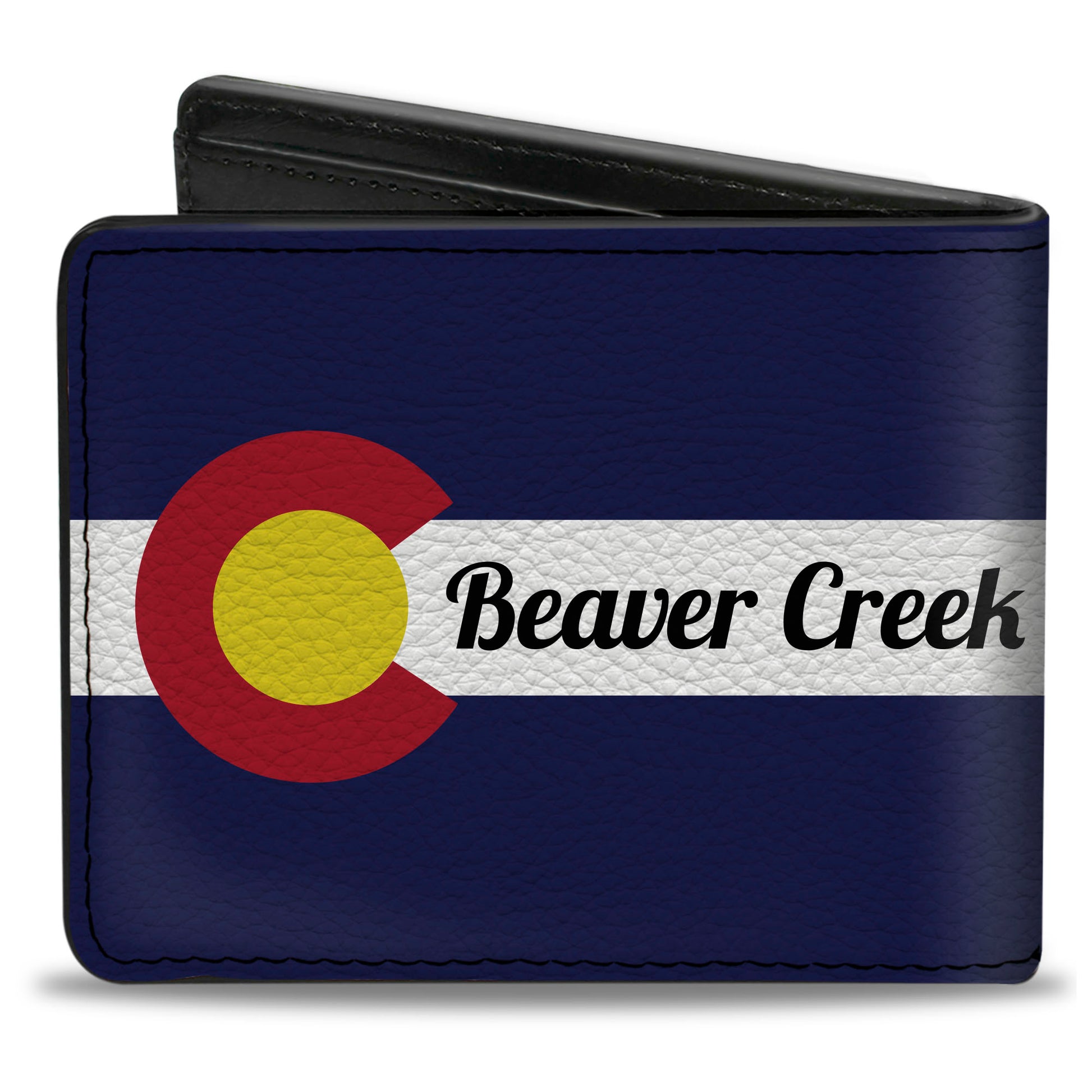 Bi-Fold Wallet - Colorado BEAVER CREEK Flag Blue White Red Yellow Bi-Fold Wallets Buckle-Down