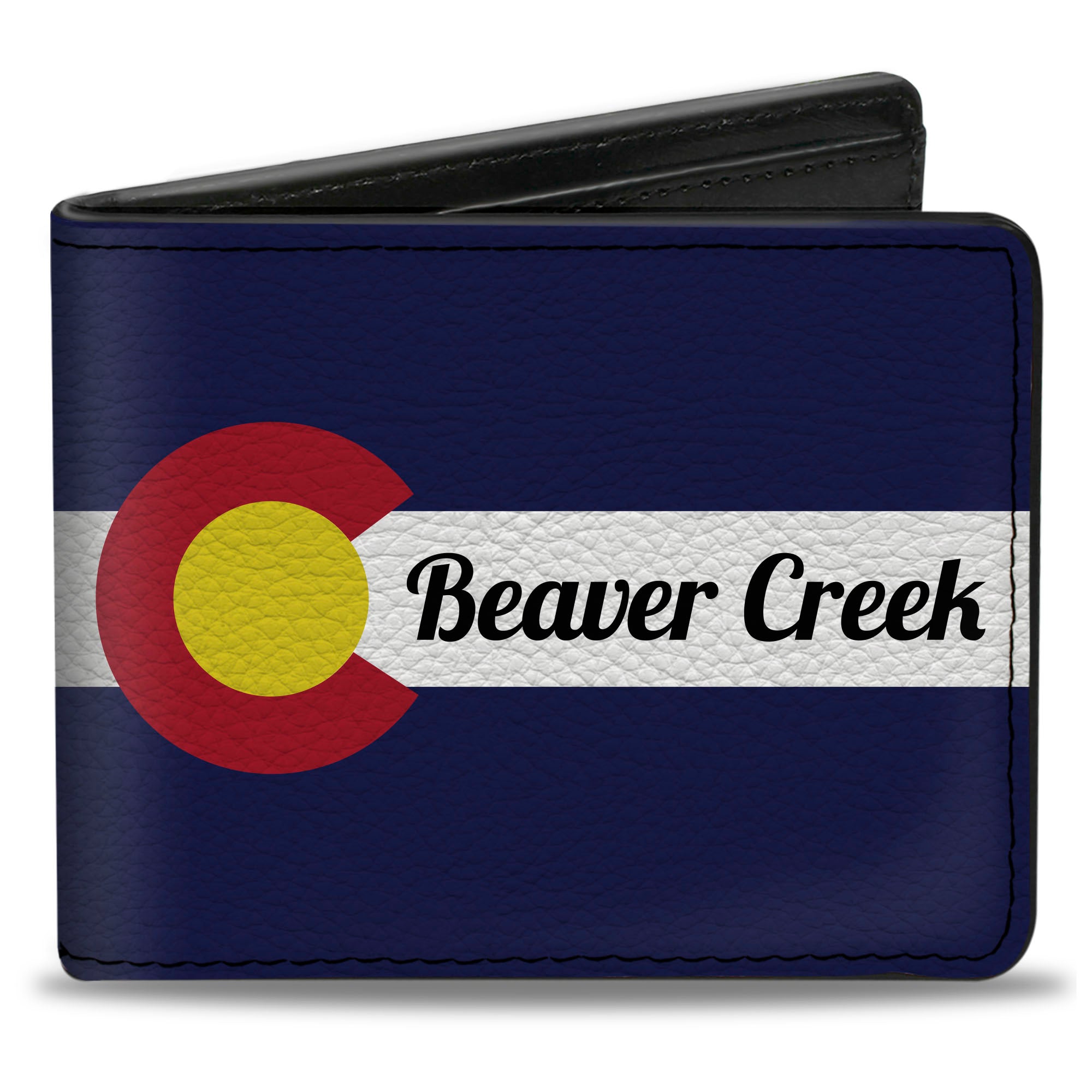 Bi-Fold Wallet - Colorado BEAVER CREEK Flag Blue White Red Yellow Bi-Fold Wallets Buckle-Down