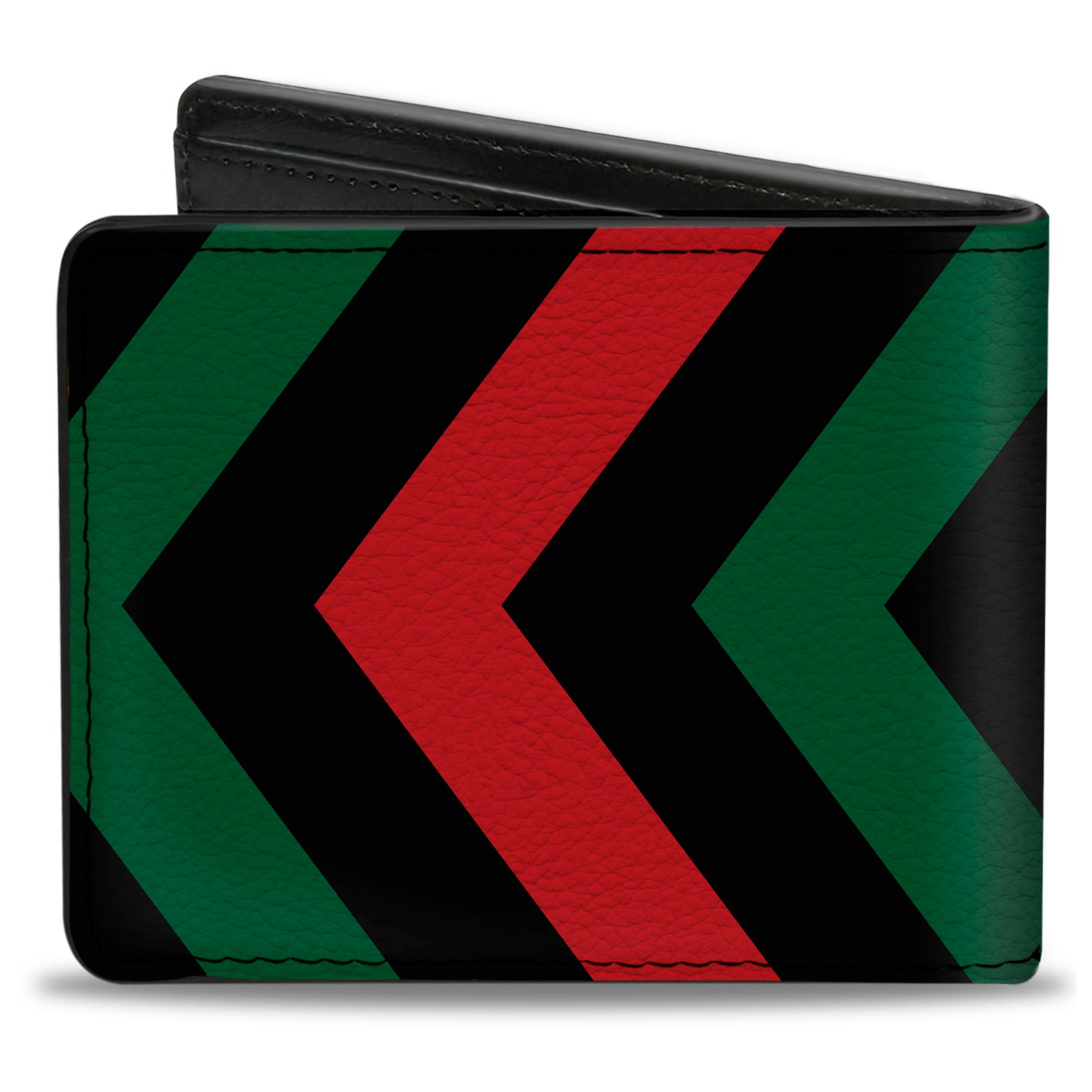 Bi-Fold Wallet - Chevron Black Red Black Green Bi-Fold Wallets Buckle-Down