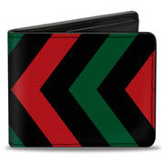 Bi-Fold Wallet - Chevron Black Red Black Green Bi-Fold Wallets Buckle-Down