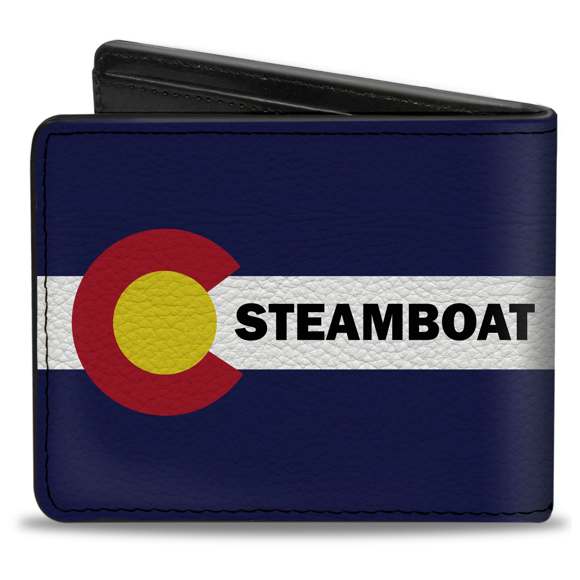 Bi-Fold Wallet - Colorado STEAMBOAT Flag Blue White Red Yellow Bi-Fold Wallets Buckle-Down