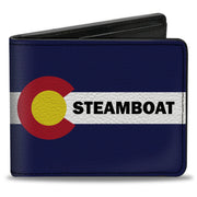 Bi-Fold Wallet - Colorado STEAMBOAT Flag Blue White Red Yellow Bi-Fold Wallets Buckle-Down