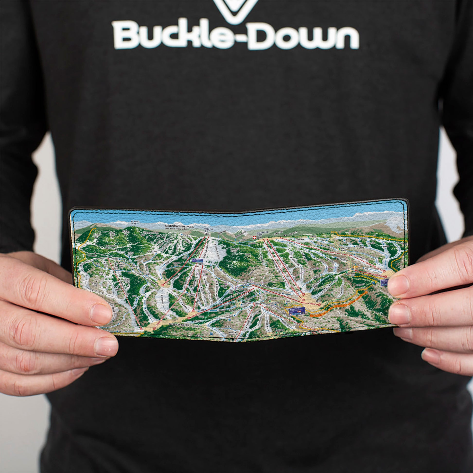 Bi-Fold Wallet - Colorado Steamboat Ski Trail Map Bi-Fold Wallets Buckle-Down