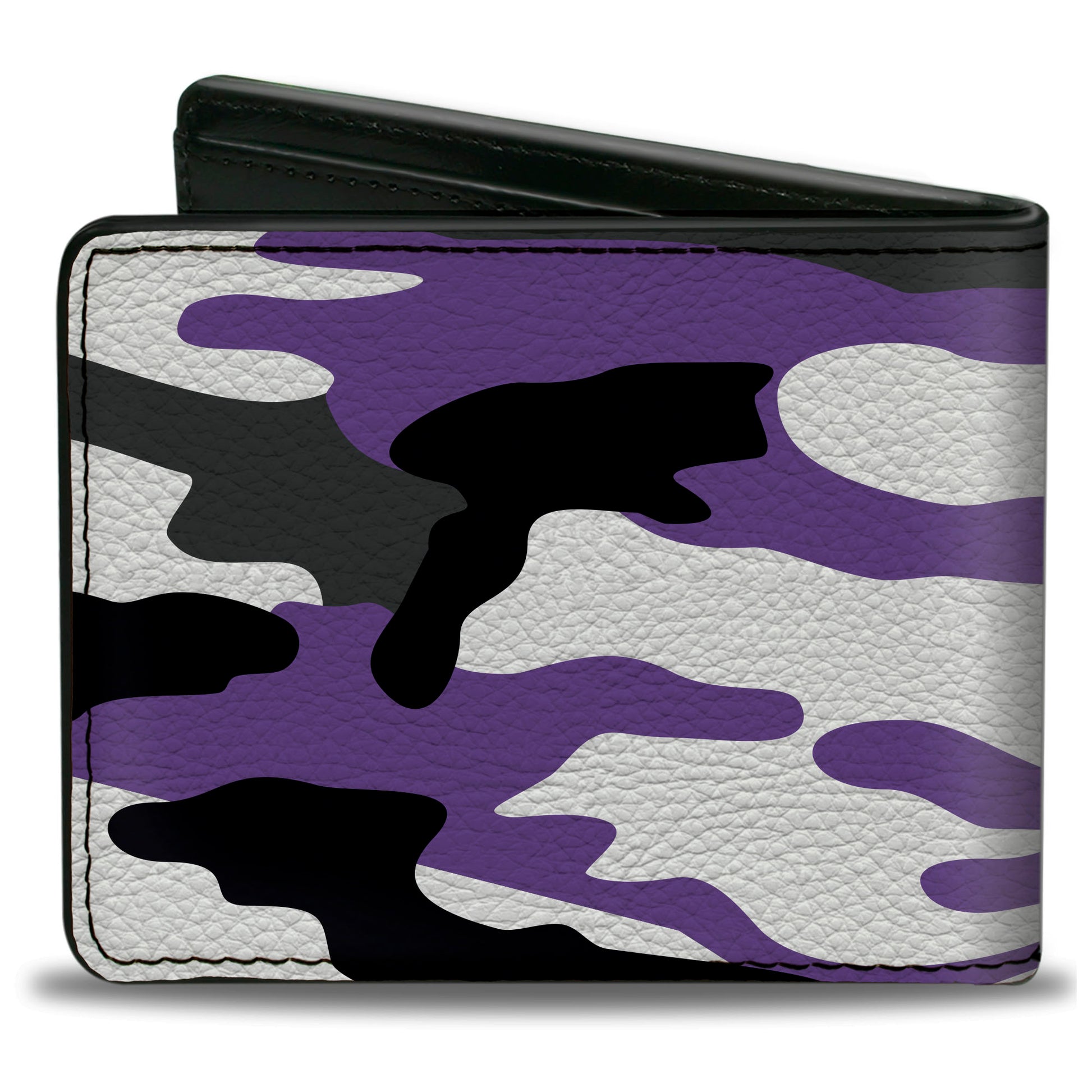 Bi-Fold Wallet - Camo Purple Black Gray White Bi-Fold Wallets Buckle-Down