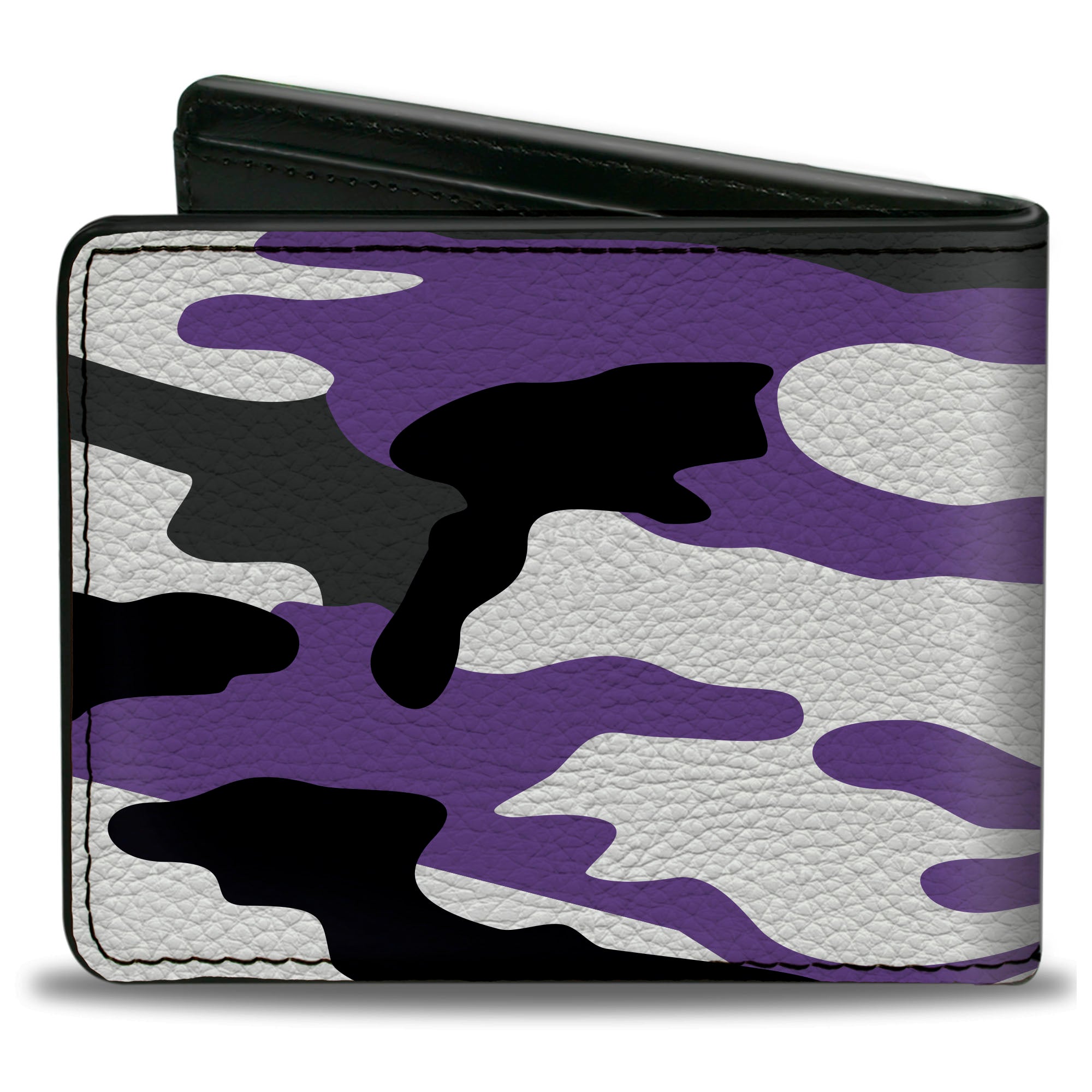 Bi-Fold Wallet - Camo Purple Black Gray White Bi-Fold Wallets Buckle-Down