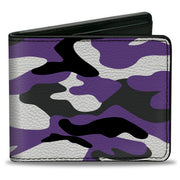 Bi-Fold Wallet - Camo Purple Black Gray White Bi-Fold Wallets Buckle-Down