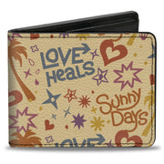 Bi-Fold Wallet - Summer Harmony Collage Beige/Multi Color Bi-Fold Wallets Buckle-Down