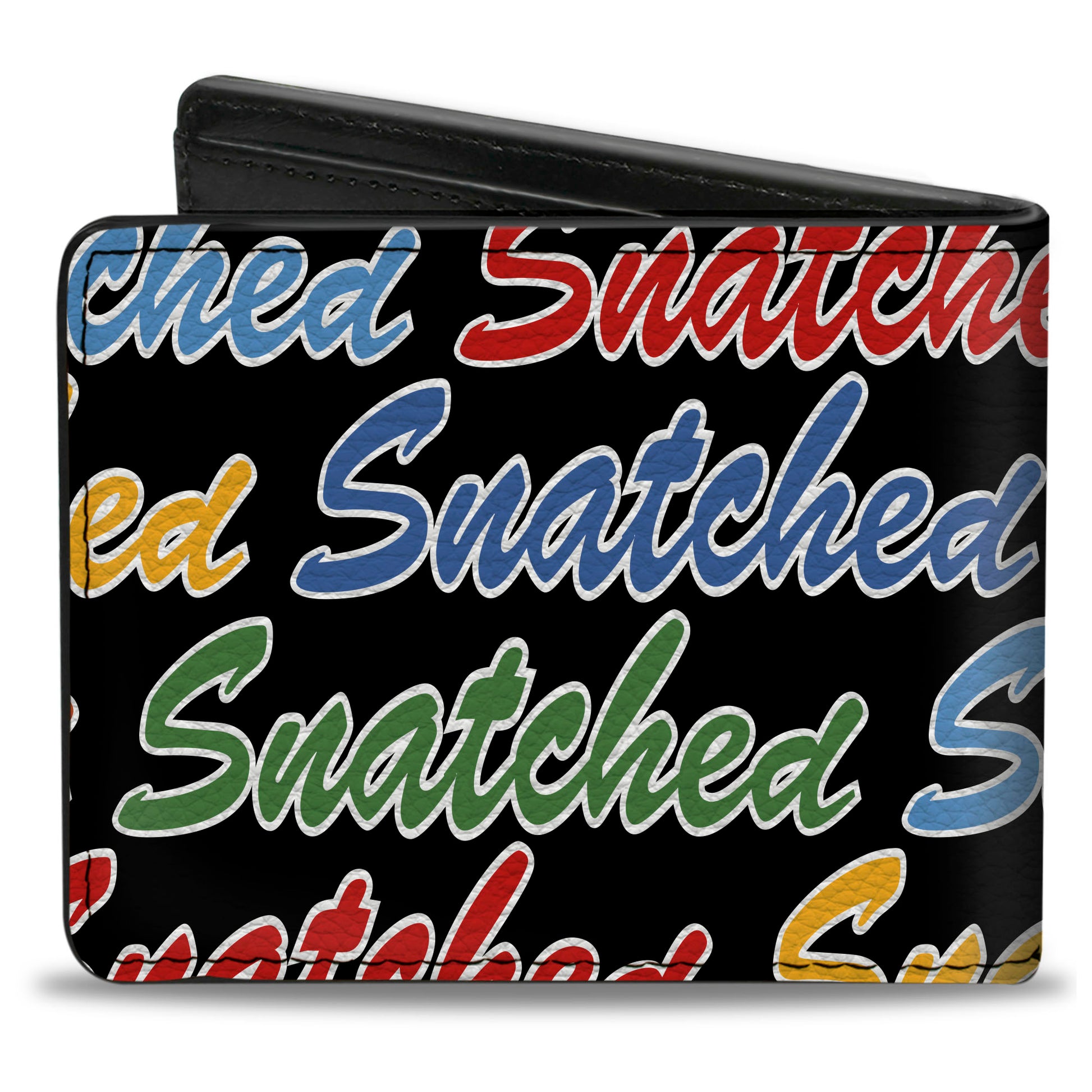 Bi-Fold Wallet - SNATCHED Script Black/Multi Color Bi-Fold Wallets Buckle-Down
