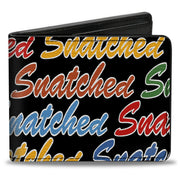 Bi-Fold Wallet - SNATCHED Script Black/Multi Color Bi-Fold Wallets Buckle-Down