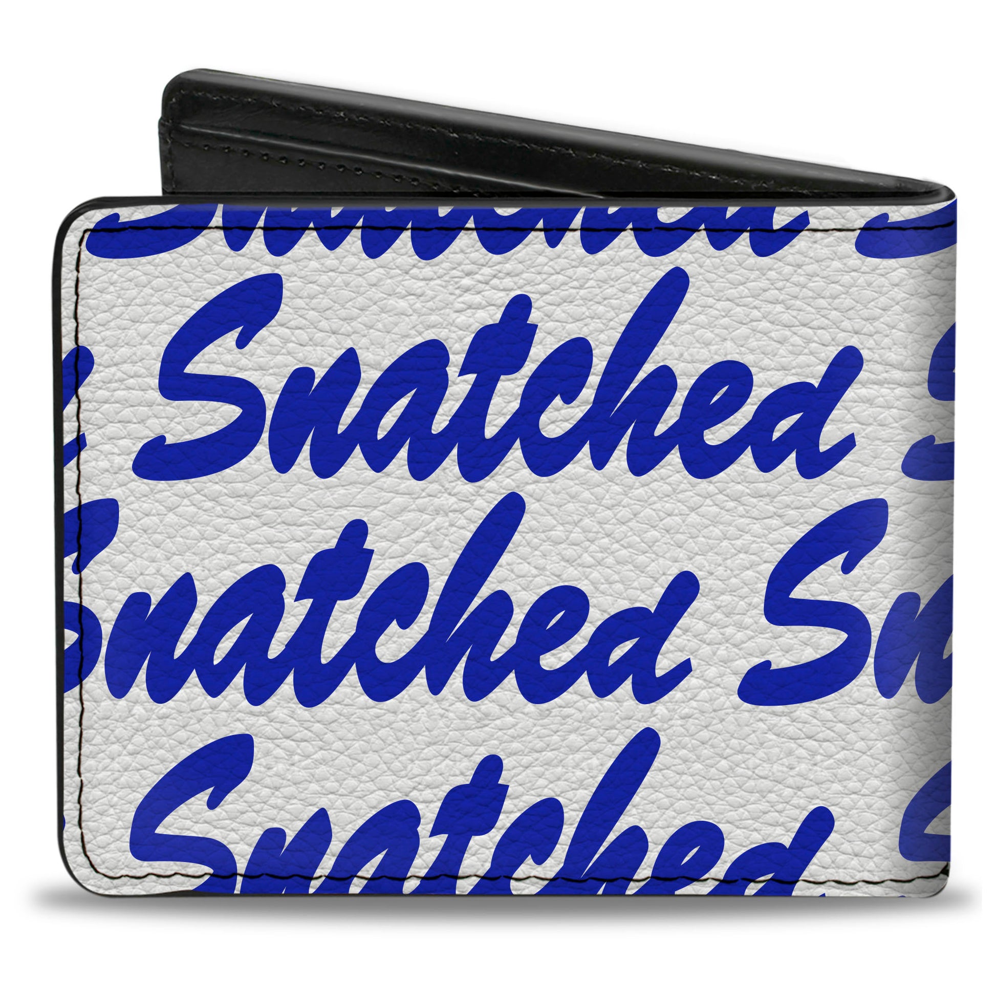 Bi-Fold Wallet - SNATCHED Script White/Blue Bi-Fold Wallets Buckle-Down
