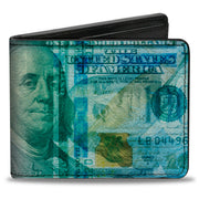 Bi-Fold Wallet - 100 Dollar Bill Series 2009 Stacked Multi Color Bi-Fold Wallets Buckle-Down