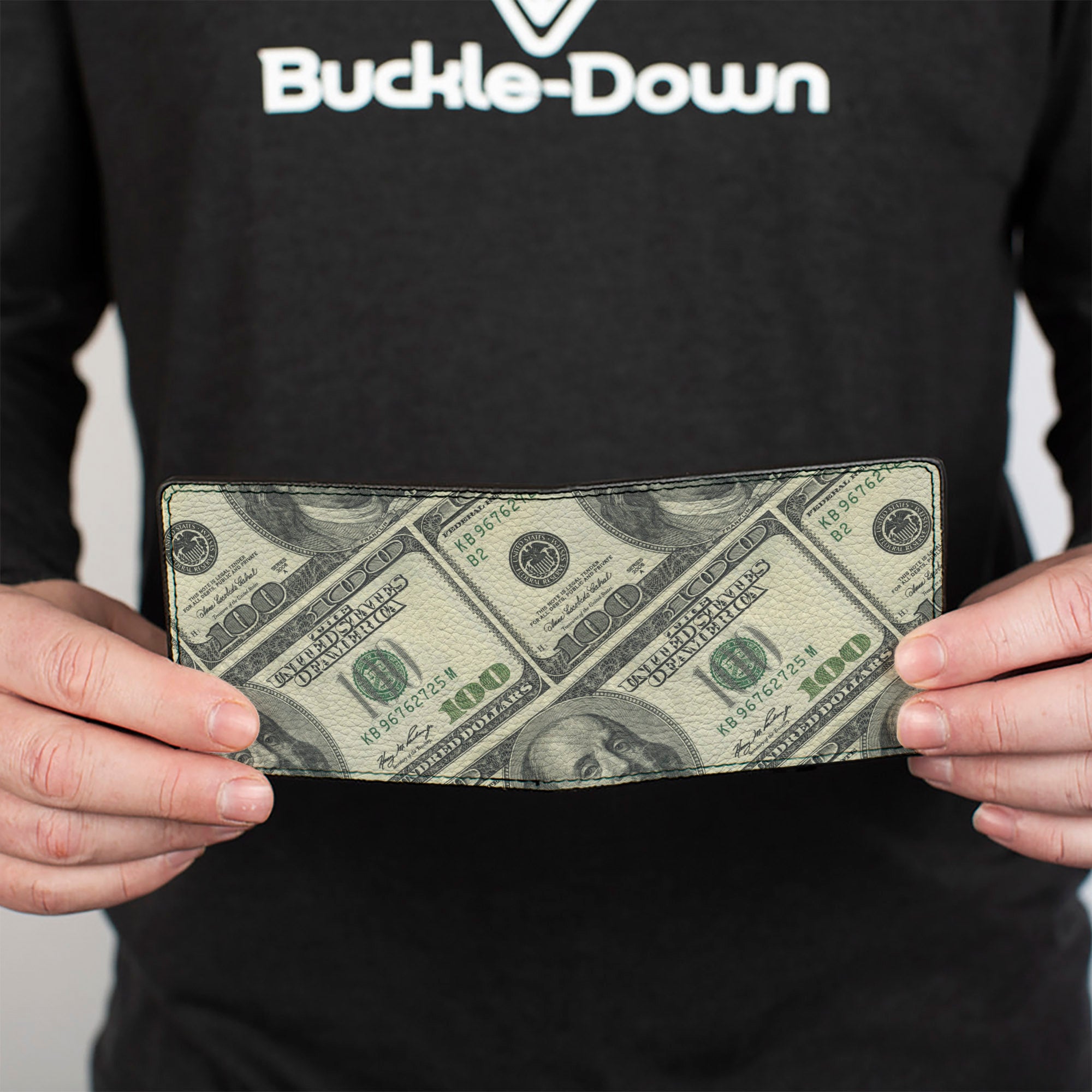 Bi-Fold Wallet - 100 Dollar Bills Series 2006 Diagonal Bi-Fold Wallets Buckle-Down