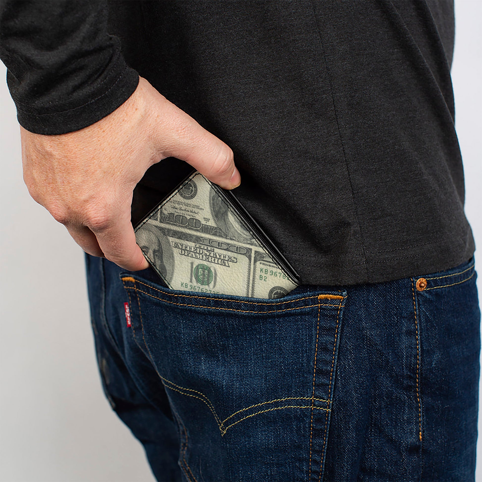Bi-Fold Wallet - 100 Dollar Bills Series 2006 Diagonal Bi-Fold Wallets Buckle-Down