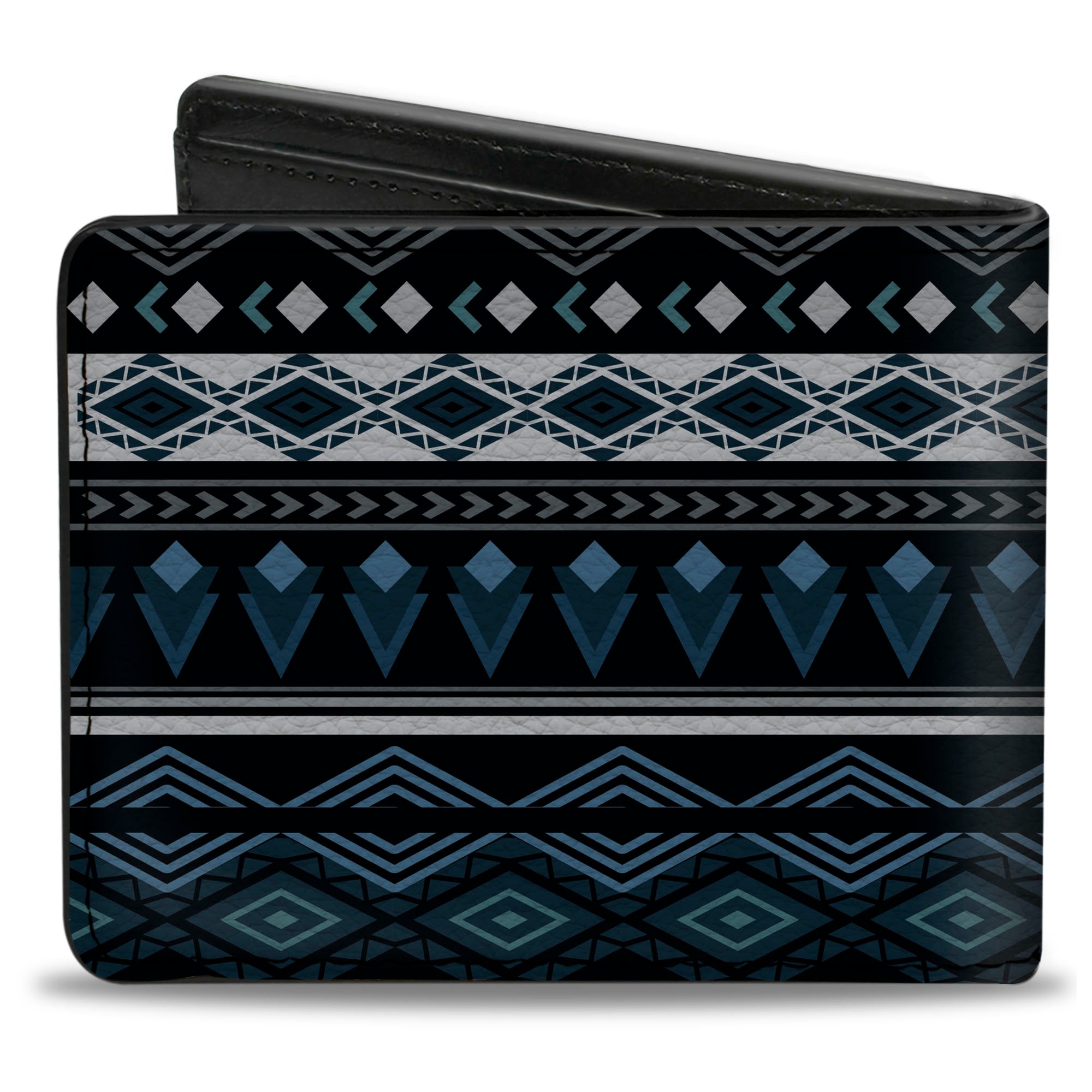 Bi-Fold Wallet - Aztec8 Blues White Gray Bi-Fold Wallets Buckle-Down
