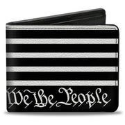 Bi-Fold Wallet - Americana Flag WE THE PEOPLE Black White Bi-Fold Wallets Buckle-Down