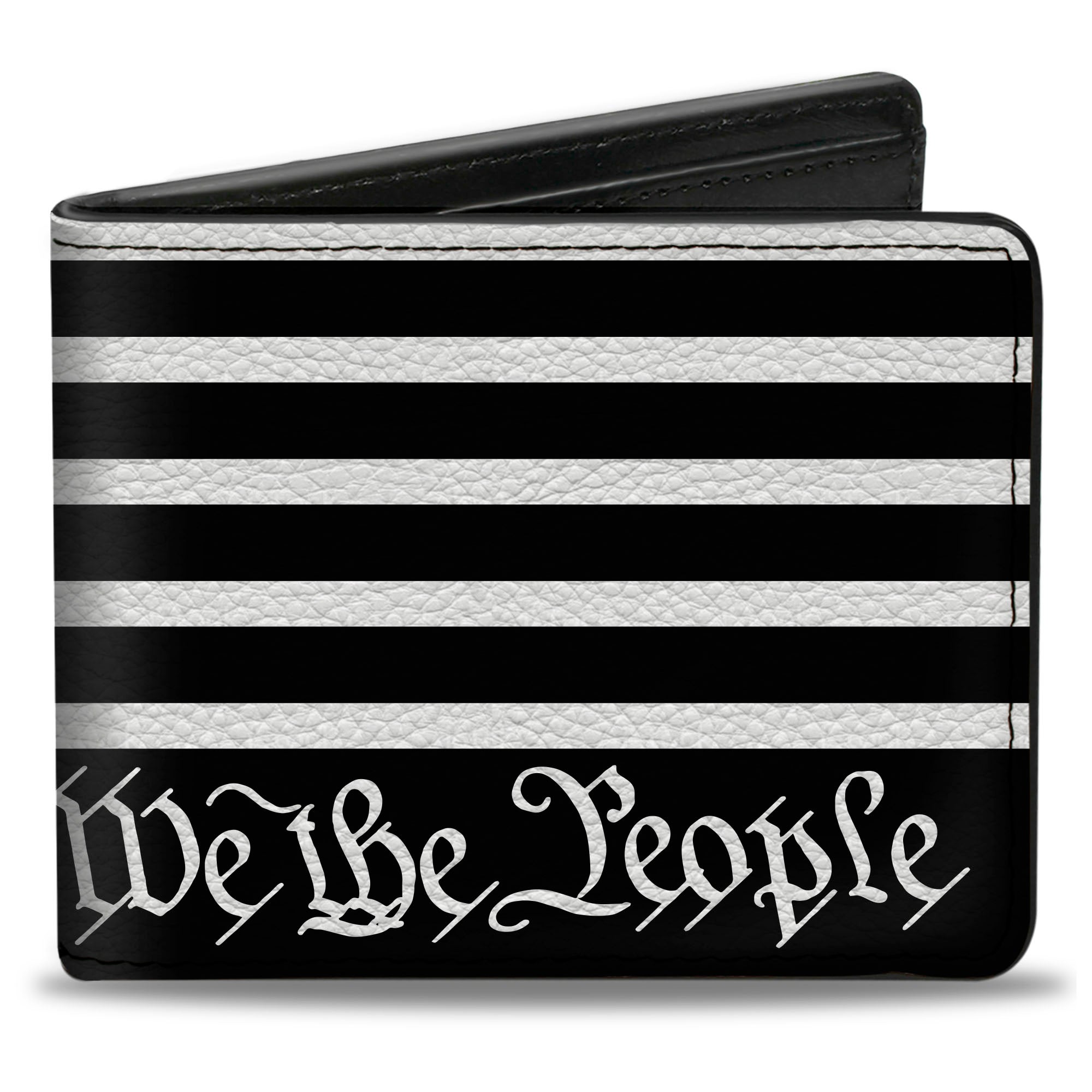 Bi-Fold Wallet - Americana Flag WE THE PEOPLE Black White Bi-Fold Wallets Buckle-Down