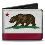 Bi-Fold Wallet - California Flag Bear White Bi-Fold Wallets Buckle-Down