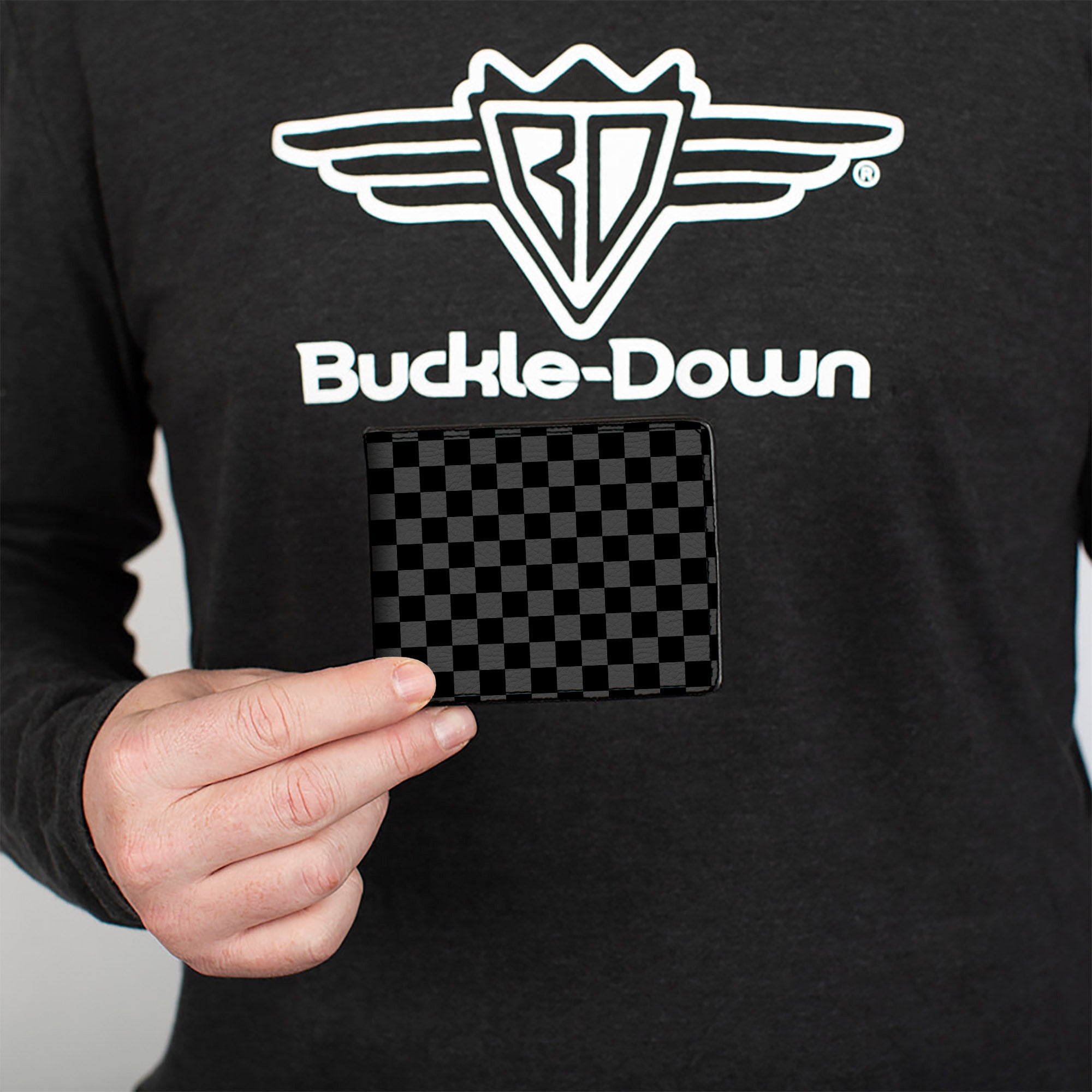 Bi-Fold Wallet - Checker Black/Charcoal Bi-Fold Wallets Buckle-Down