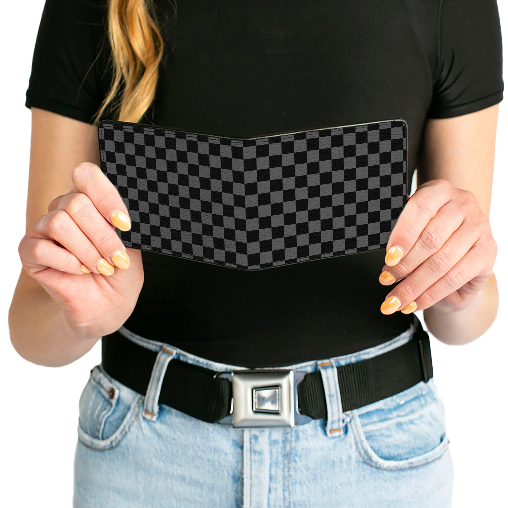 Bi-Fold Wallet - Checker Black/Charcoal Bi-Fold Wallets Buckle-Down