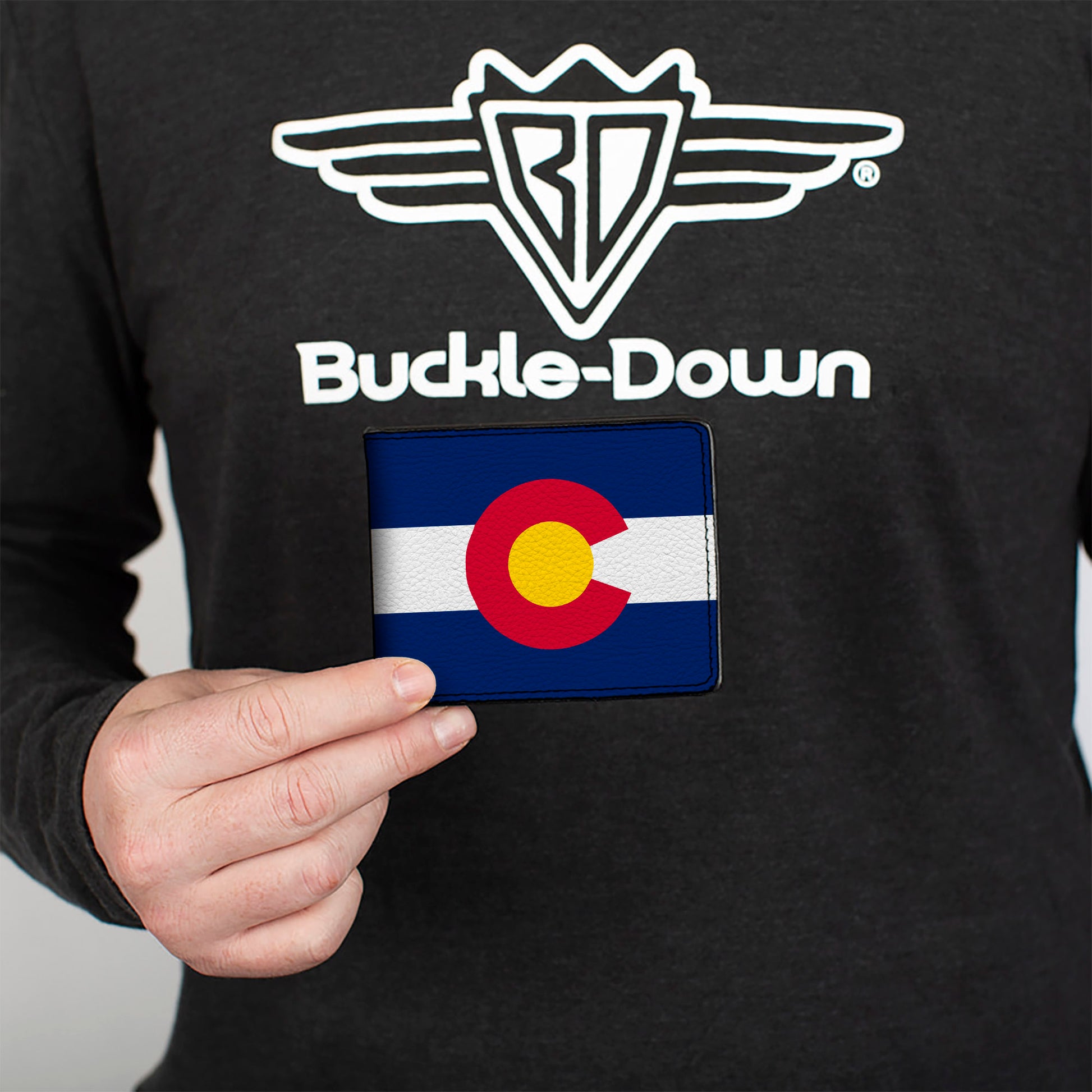 Bi-Fold Wallet - Colorado Flag Logo Centered Bi-Fold Wallets Buckle-Down