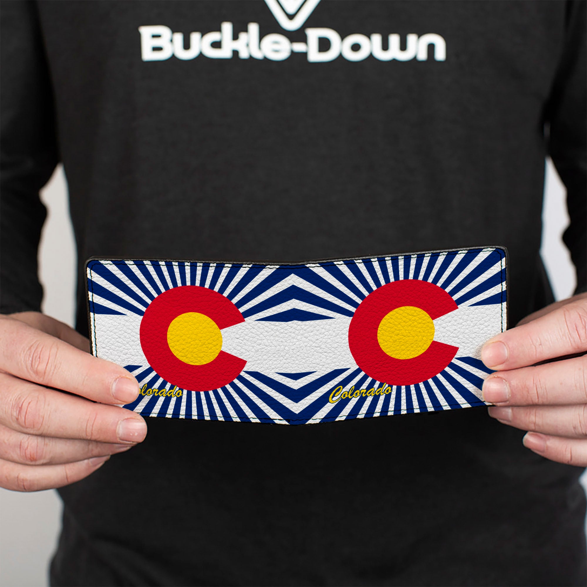 Bi-Fold Wallet - Colorado Flag Rays Blue White Bi-Fold Wallets Buckle-Down