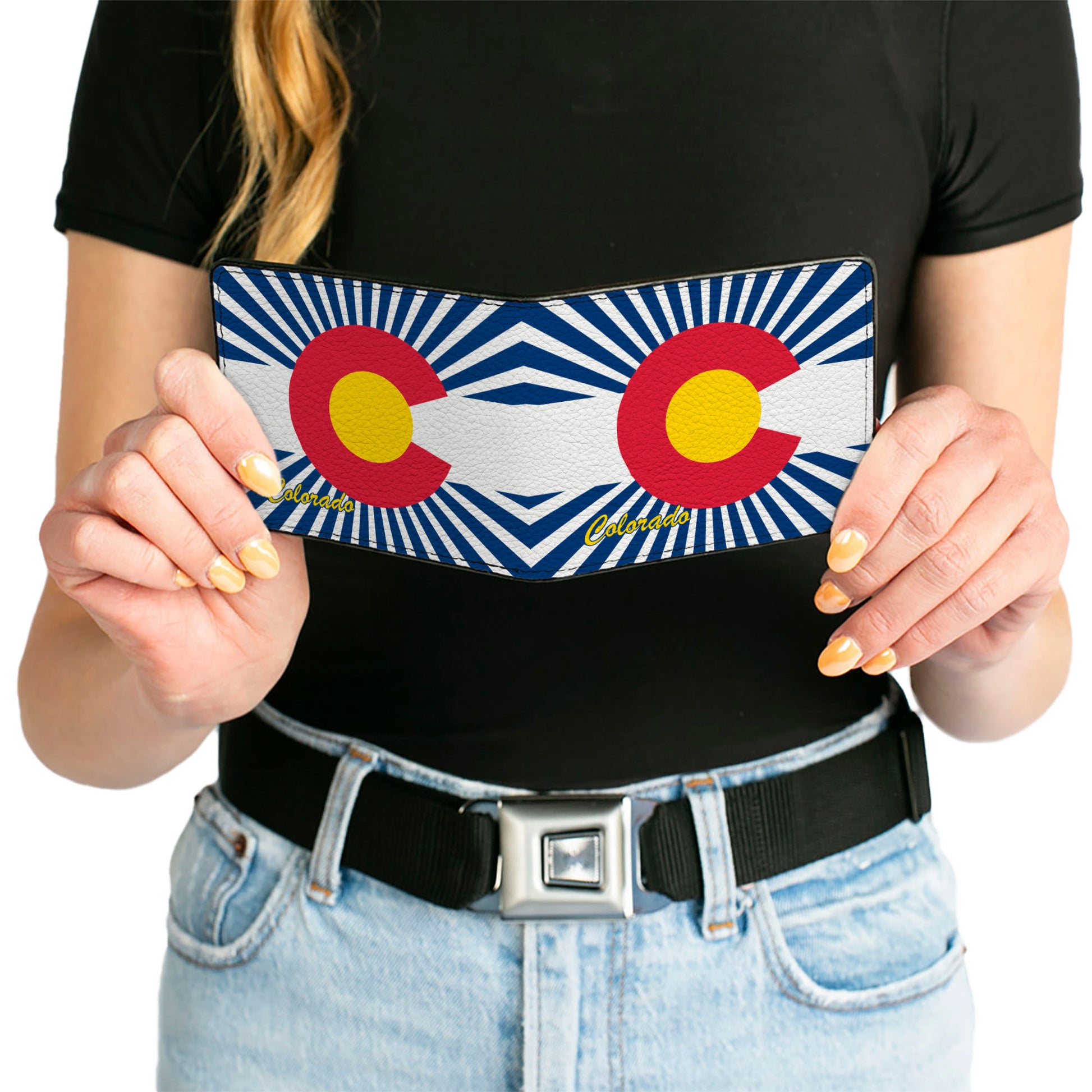 Bi-Fold Wallet - Colorado Flag Rays Blue White Bi-Fold Wallets Buckle-Down