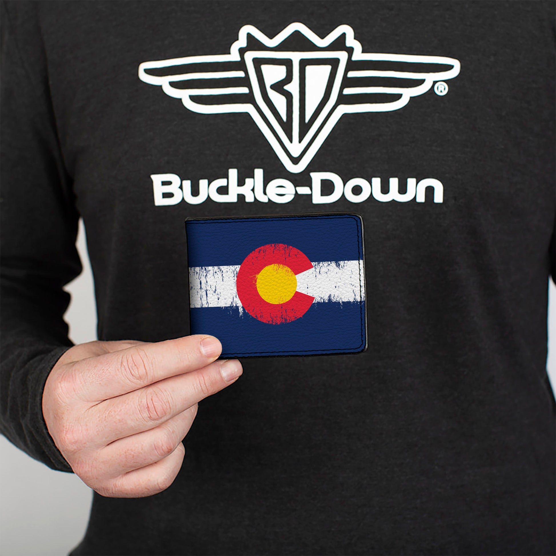 Bi-Fold Wallet - Colorado Flag Weathered Bi-Fold Wallets Buckle-Down