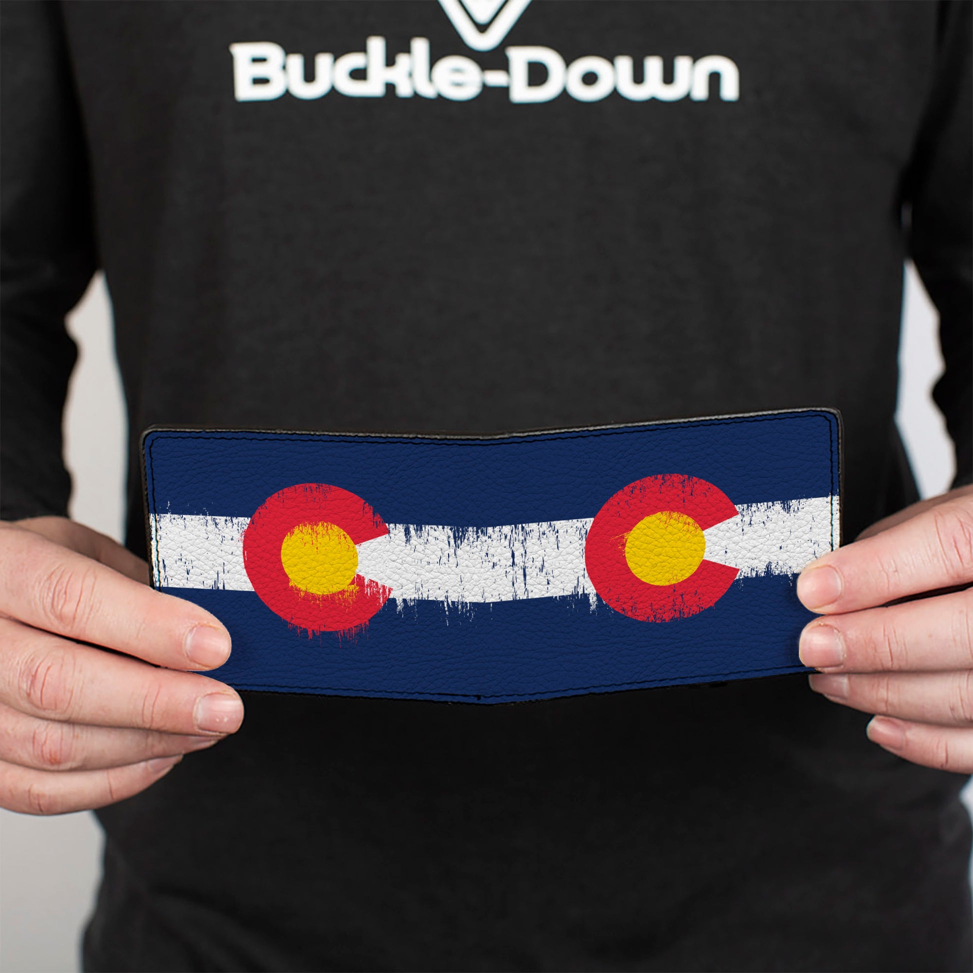 Bi-Fold Wallet - Colorado Flag Weathered Bi-Fold Wallets Buckle-Down