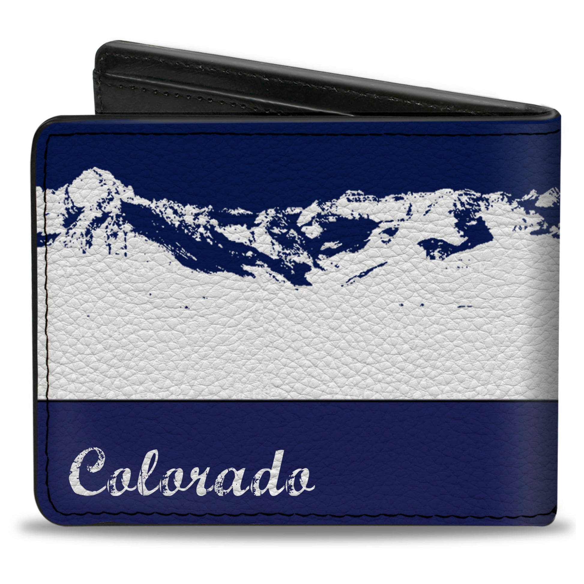 Bi-Fold Wallet - Colorado Skier4 Mountains Blues White Bi-Fold Wallets Buckle-Down