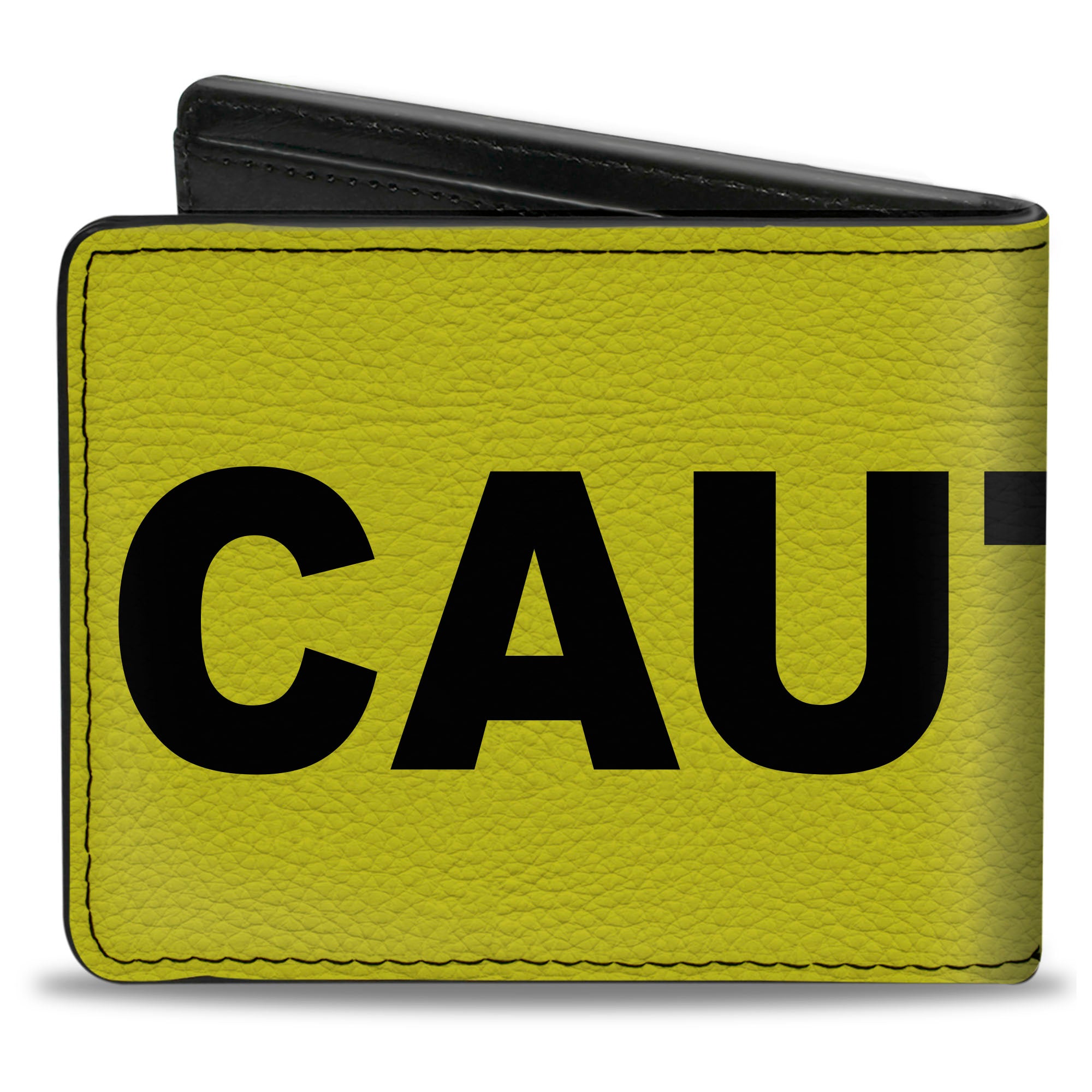 Bi-Fold Wallet - CAUTION Warning Yellow Black Bi-Fold Wallets Buckle-Down