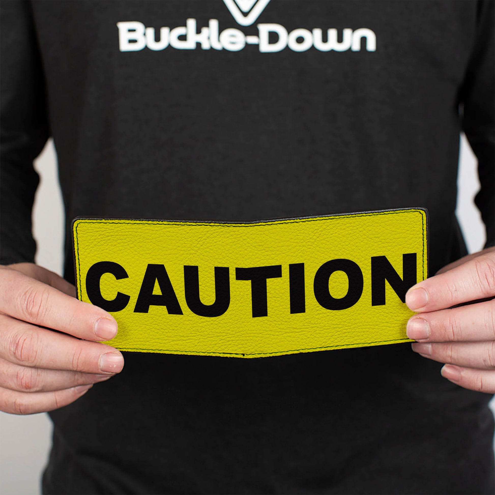 Bi-Fold Wallet - CAUTION Warning Yellow Black Bi-Fold Wallets Buckle-Down