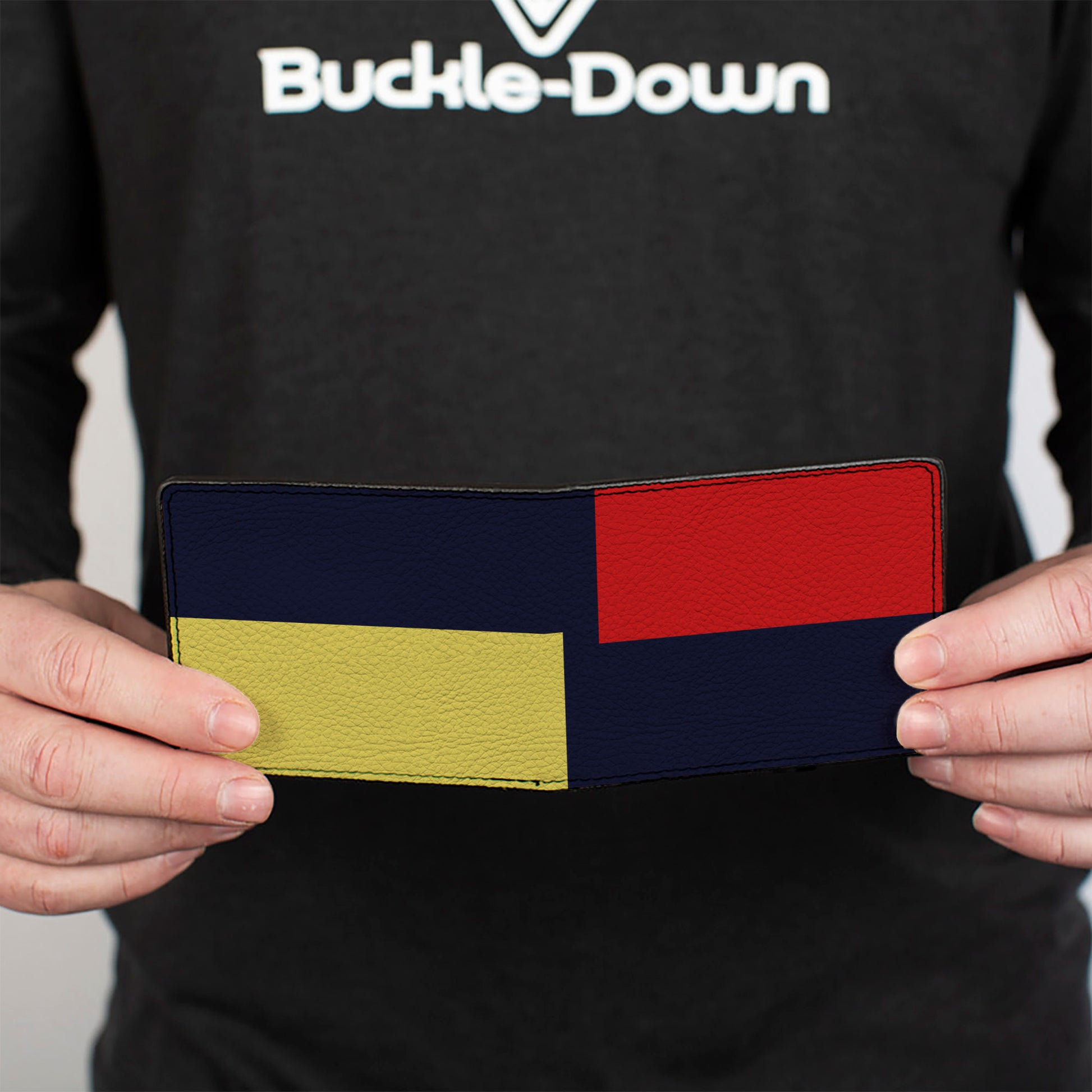 Bi-Fold Wallet - Color Block Red Yellow Navy Bi-Fold Wallets Buckle-Down