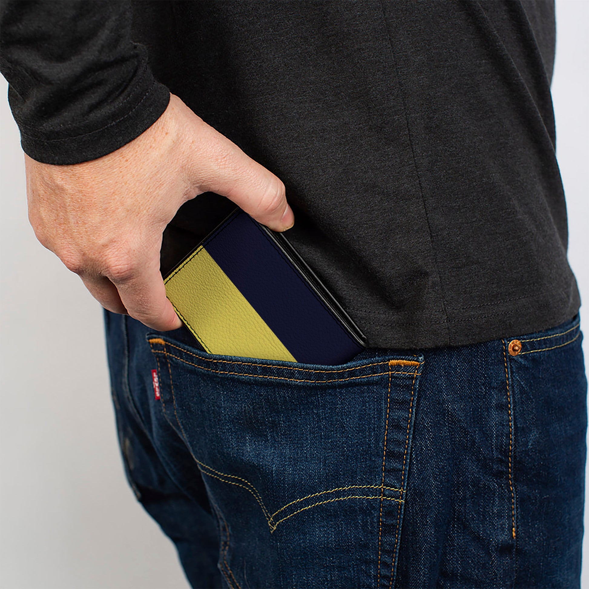 Bi-Fold Wallet - Color Block Red Yellow Navy Bi-Fold Wallets Buckle-Down